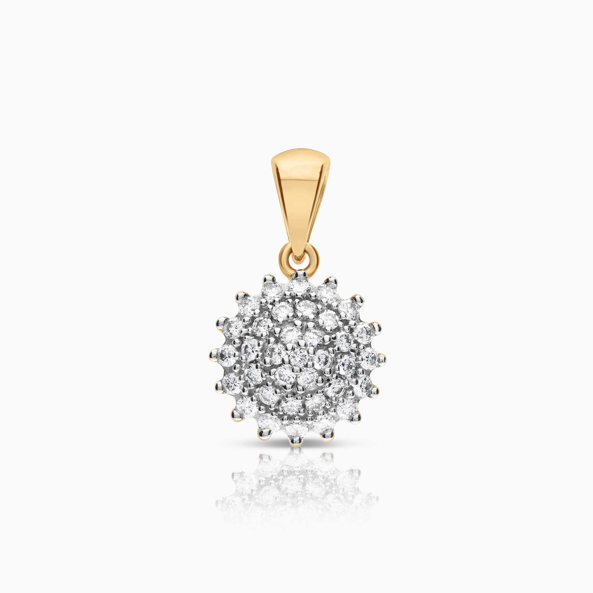 Diamond pendant 0.50ct 18K white/yellow gold