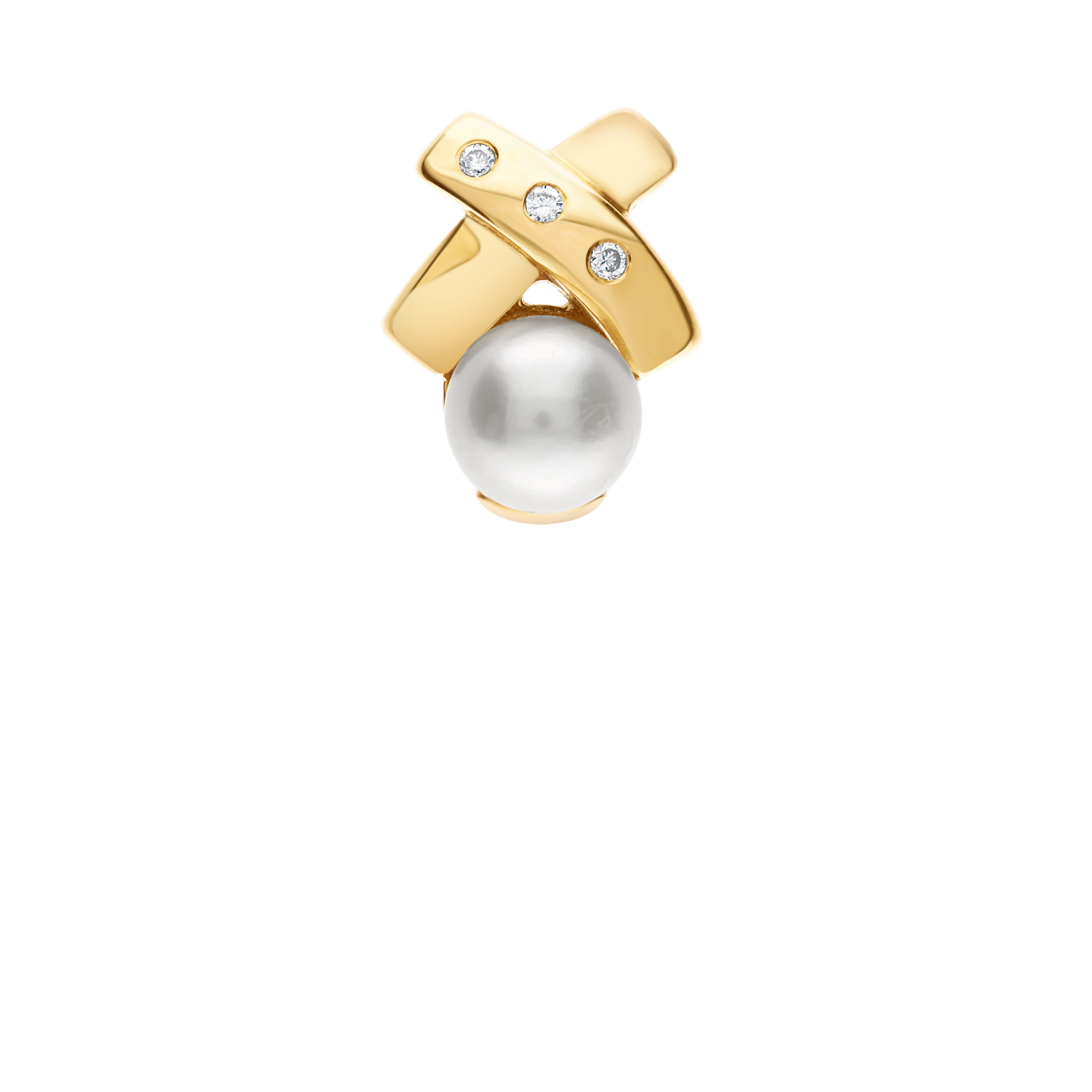 Diamanthänge med pärla 0,03ct 18K guld