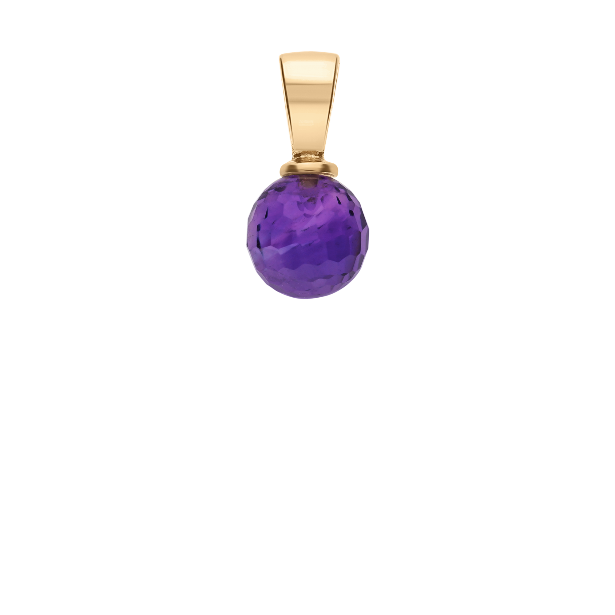 Pendant with purple amethyst 1.38g 18K gold