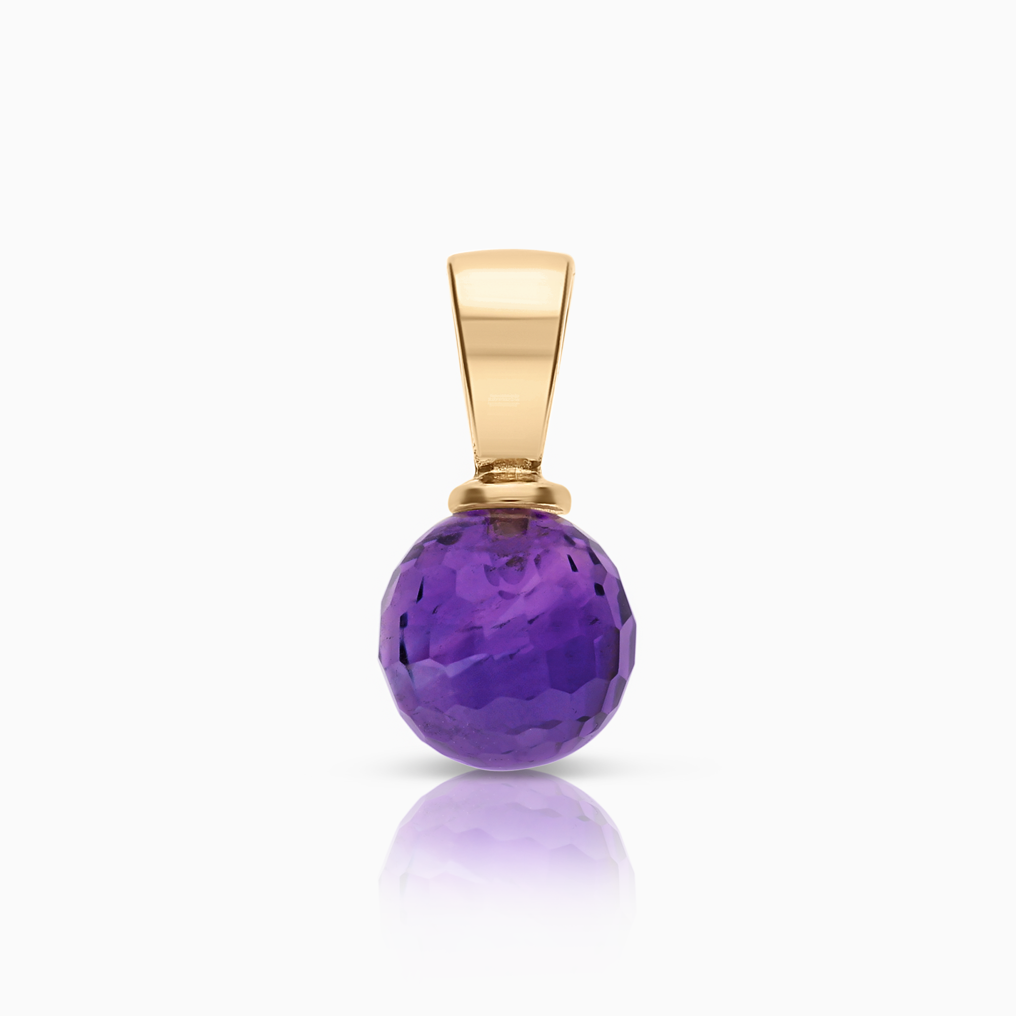 Pendant with purple amethyst 1.38g 18K gold