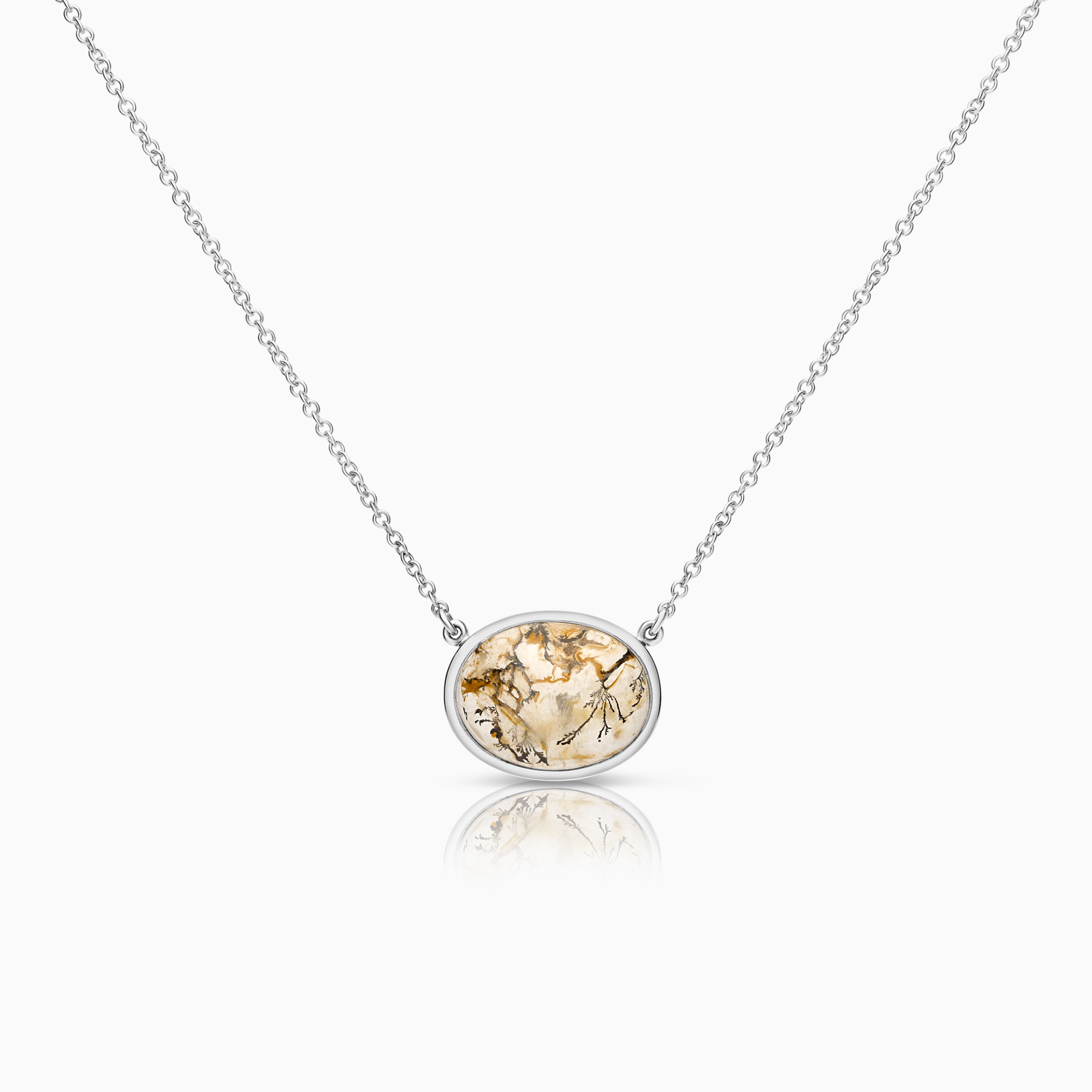 Cable necklace 7.36g 18K white gold