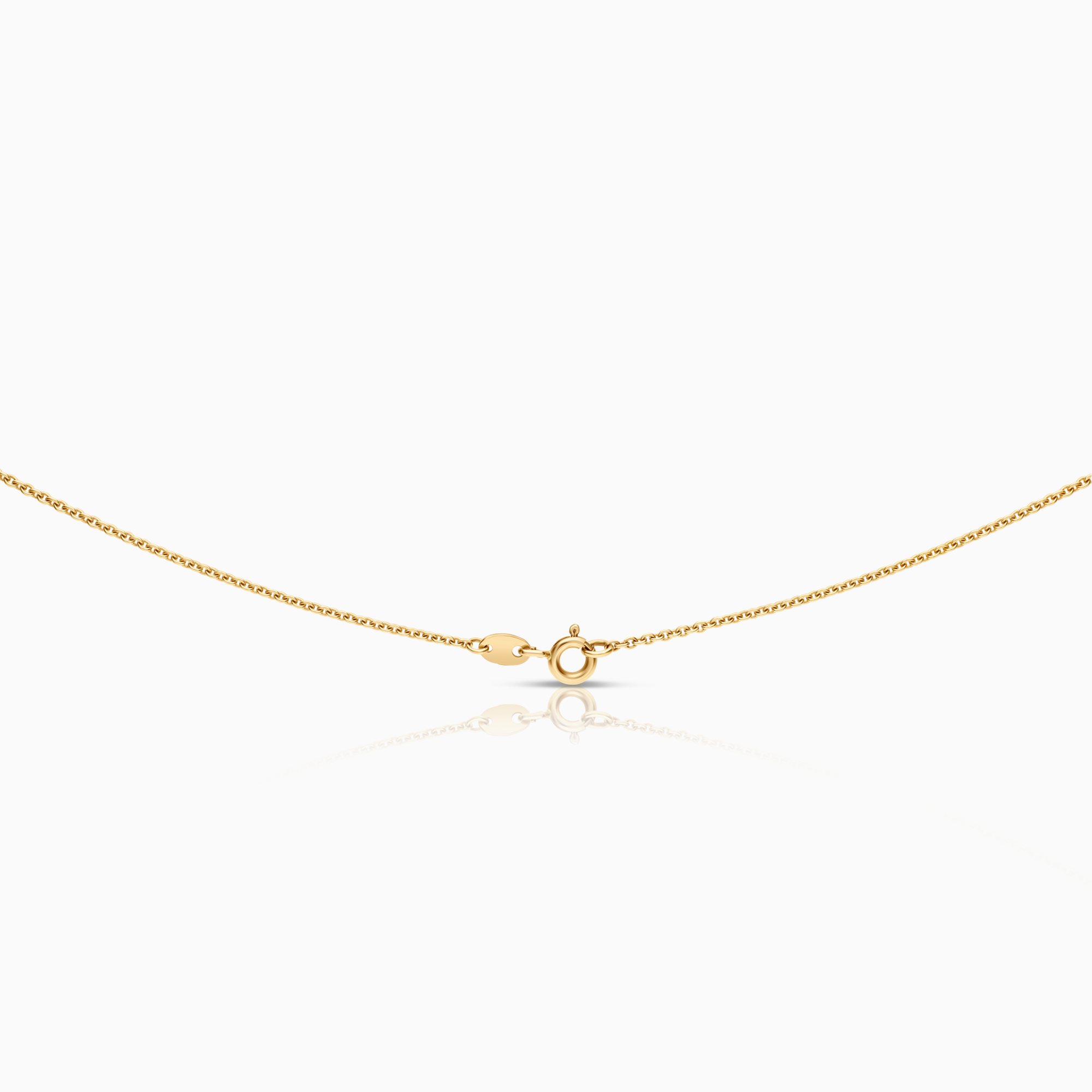 Cable necklace 0.10ct 18K gold