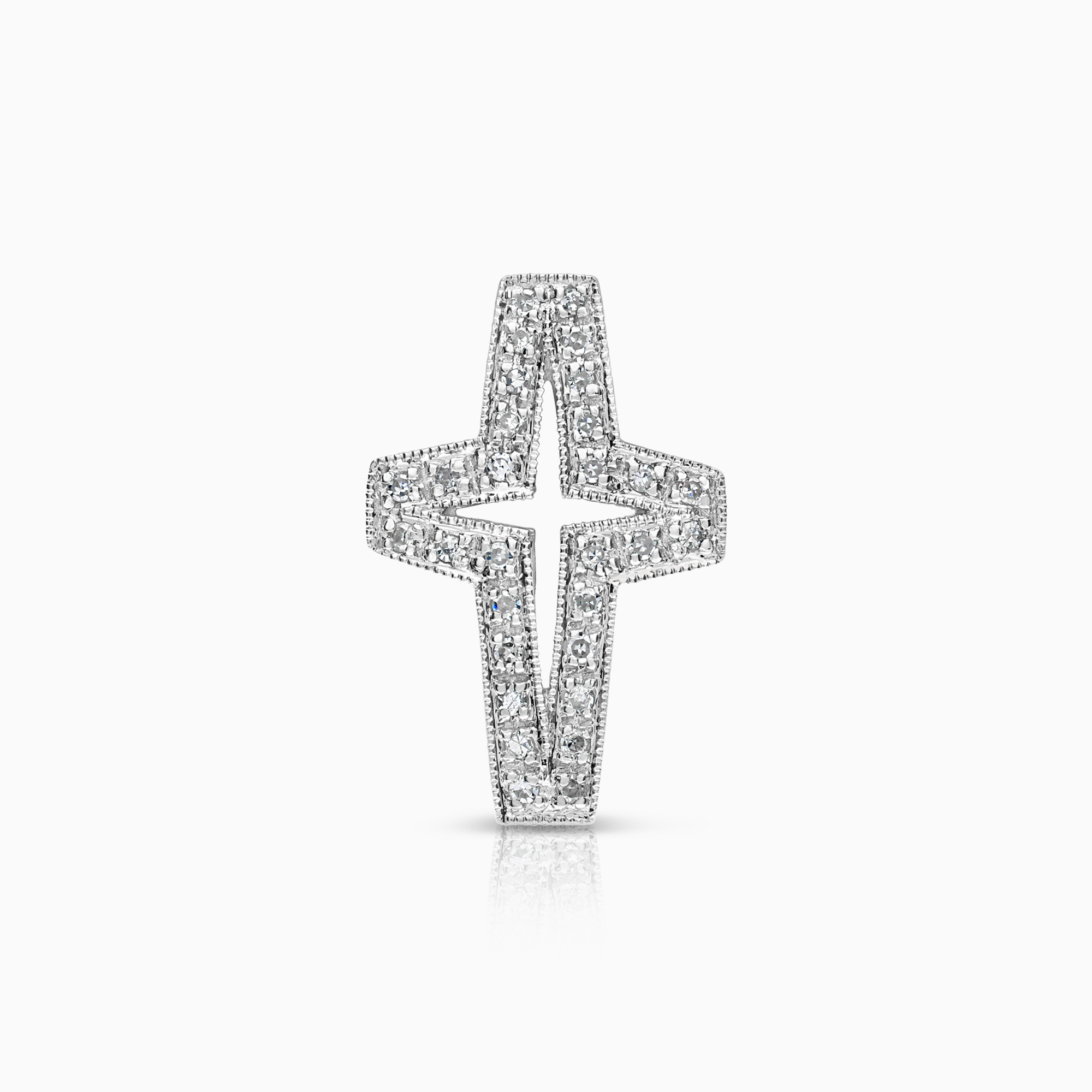 Hängsmycke kors 0,20ct 18K vitguld