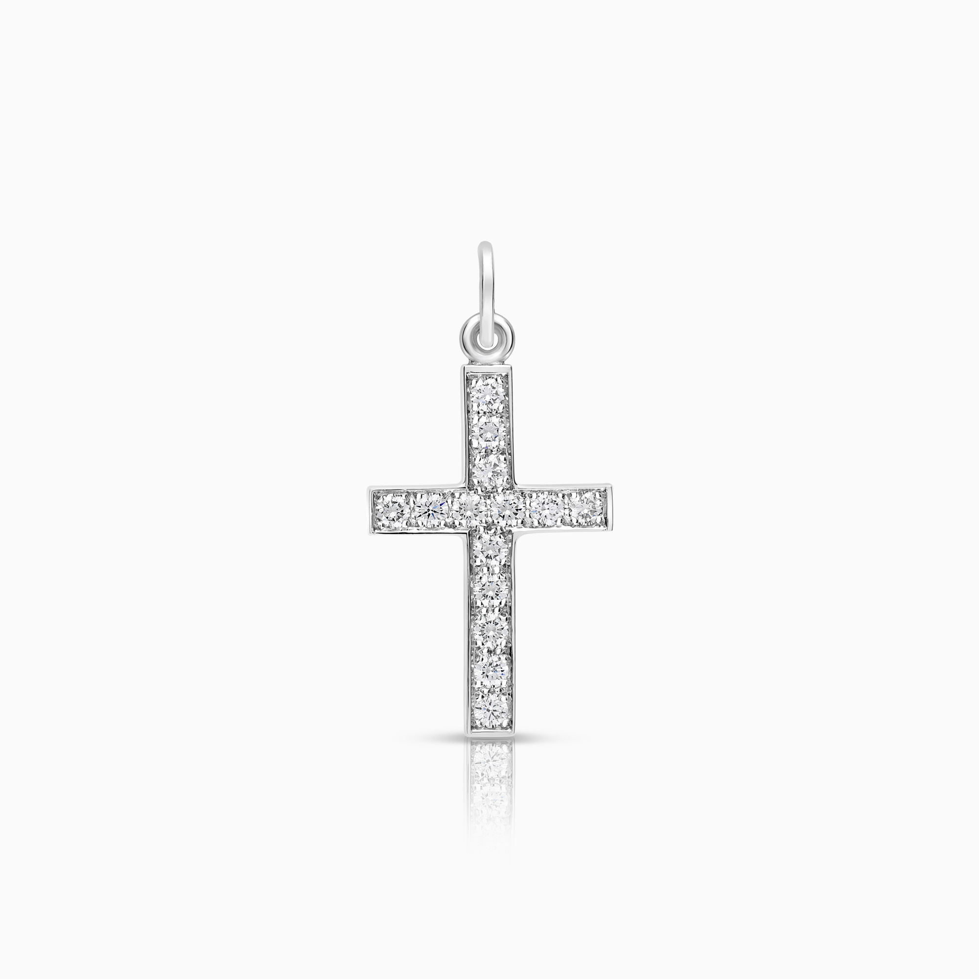 Hängsmycke med kors 0,43ct 18K vitguld