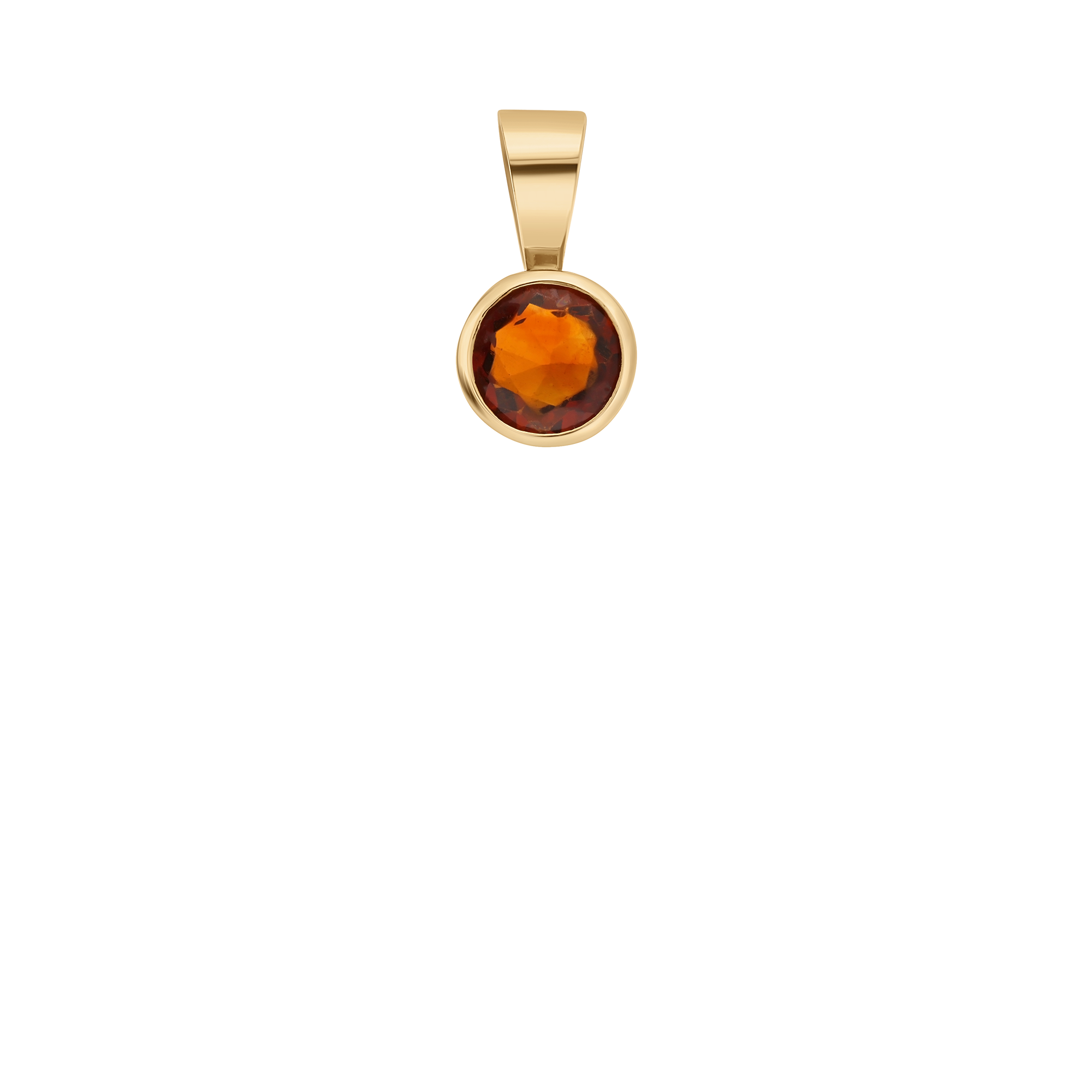 Pendant with garnet 1.41g 18K gold