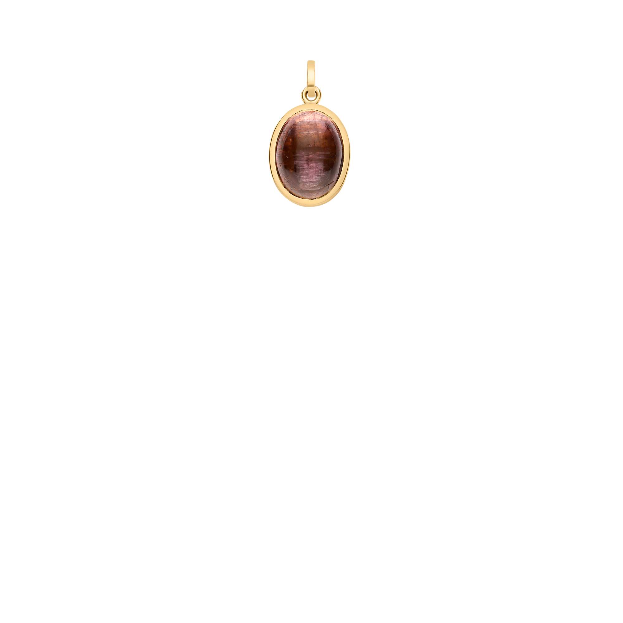 Pendant with Tourmaline Cat's Eye 3.64g 18K Gold