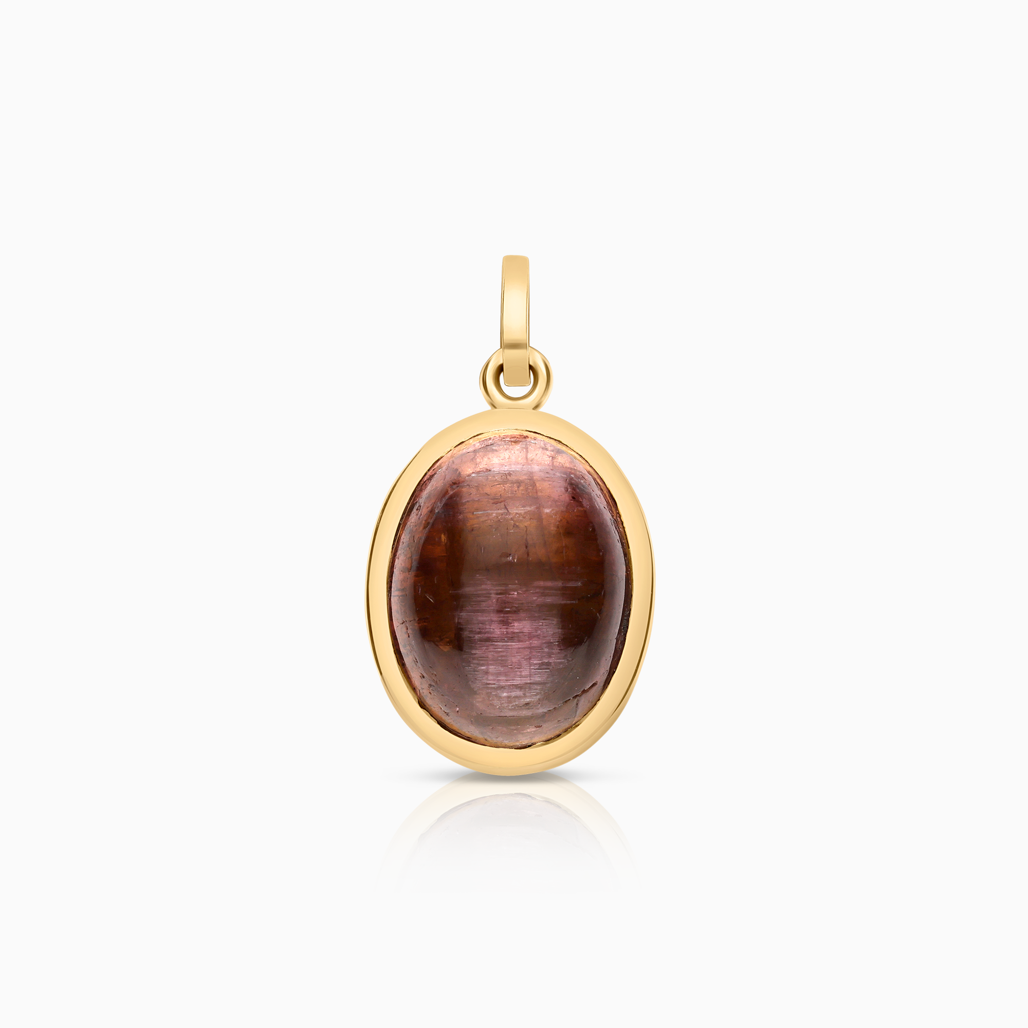 Pendant with Tourmaline Cat's Eye 3.64g 18K Gold