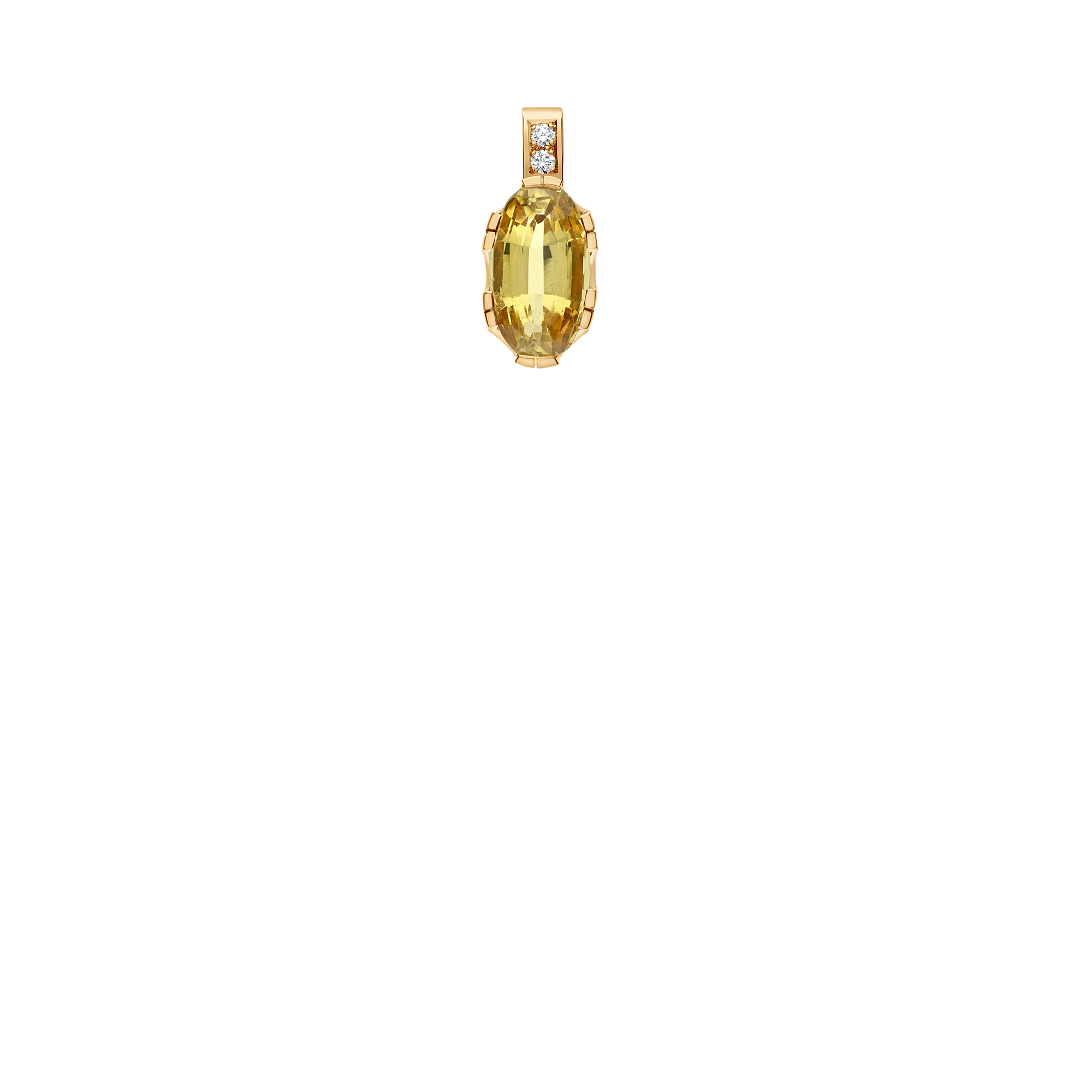 Diamond pendant chrysoberyl 0.05ct 18K gold
