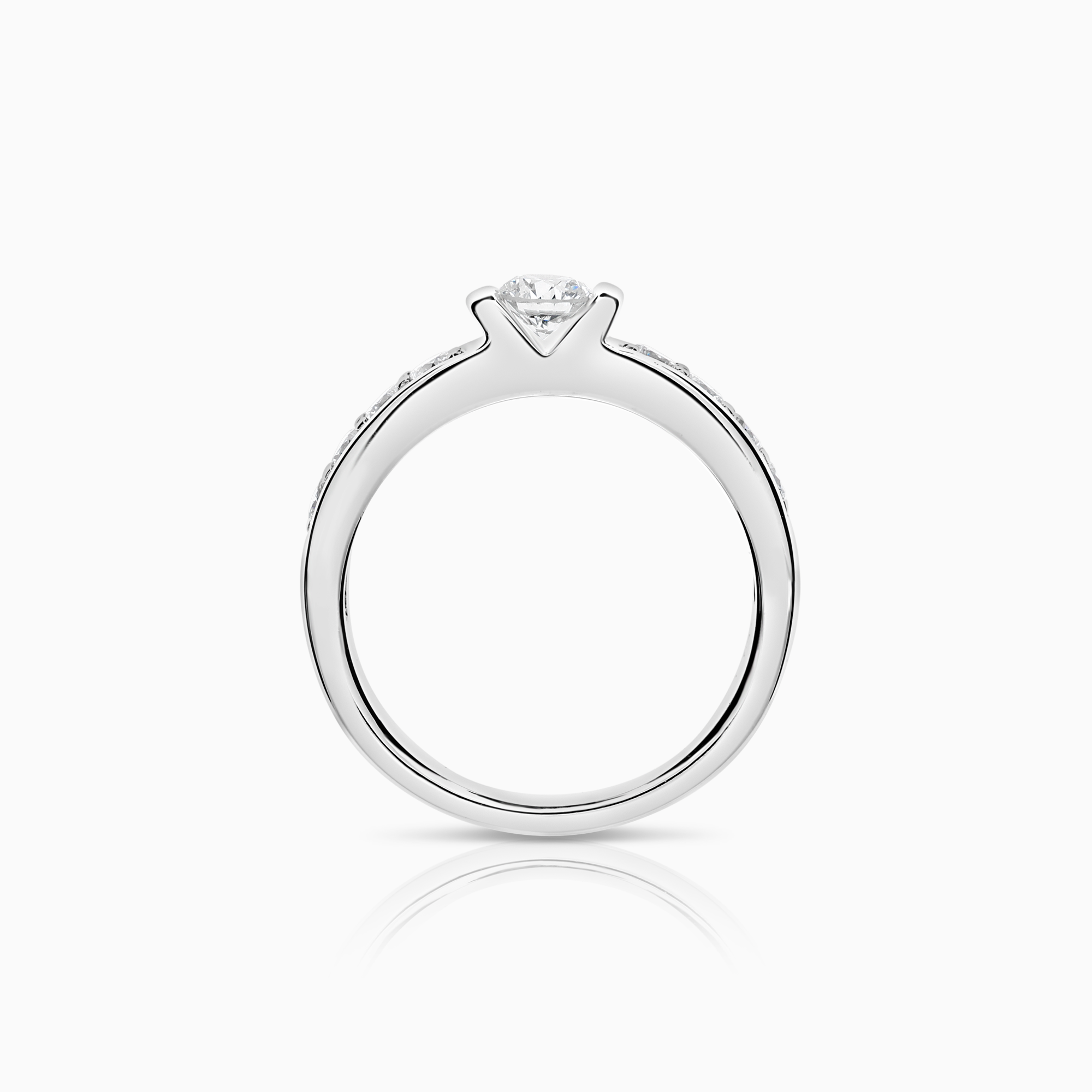 Sidostensring 0,52ct 18K vitguld