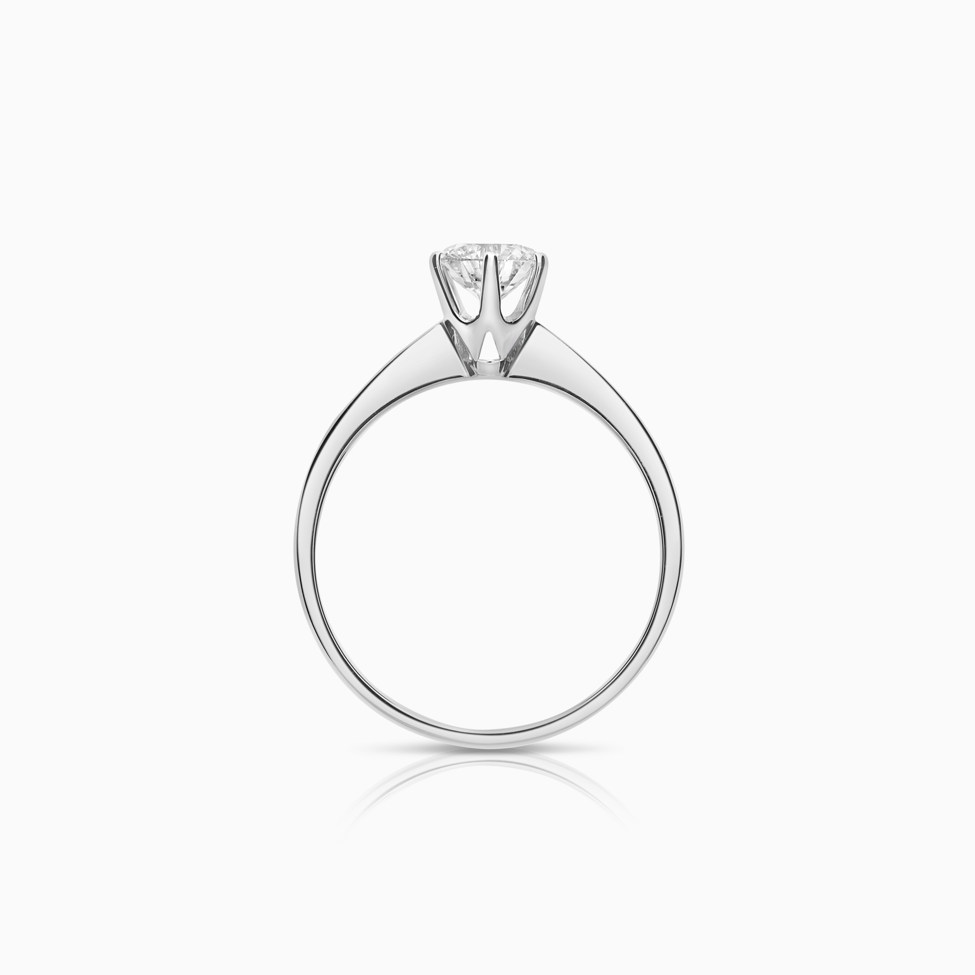 Solitaire ring 0.54ct 18K white gold