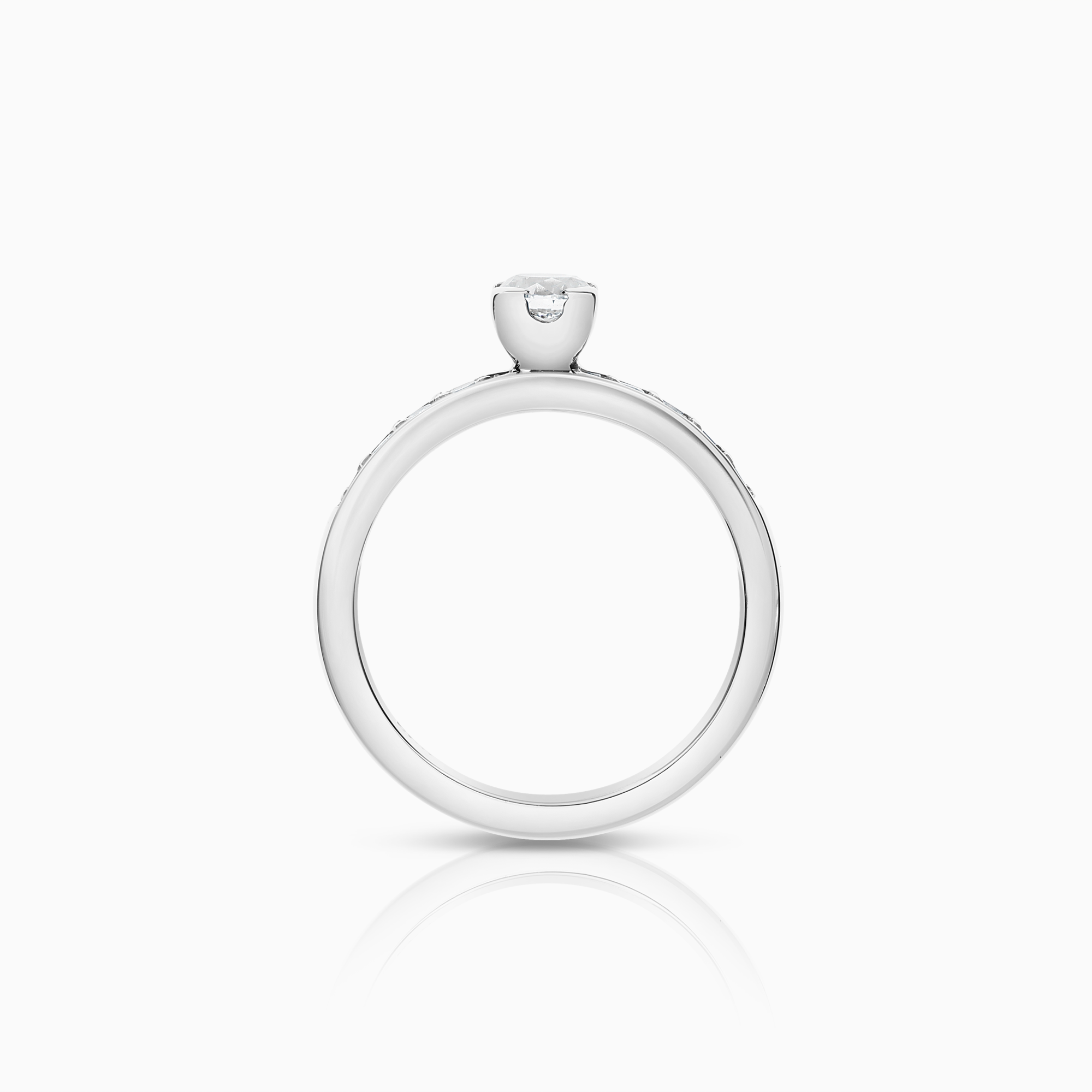 Sidostensring 0,48ct 18K vitguld