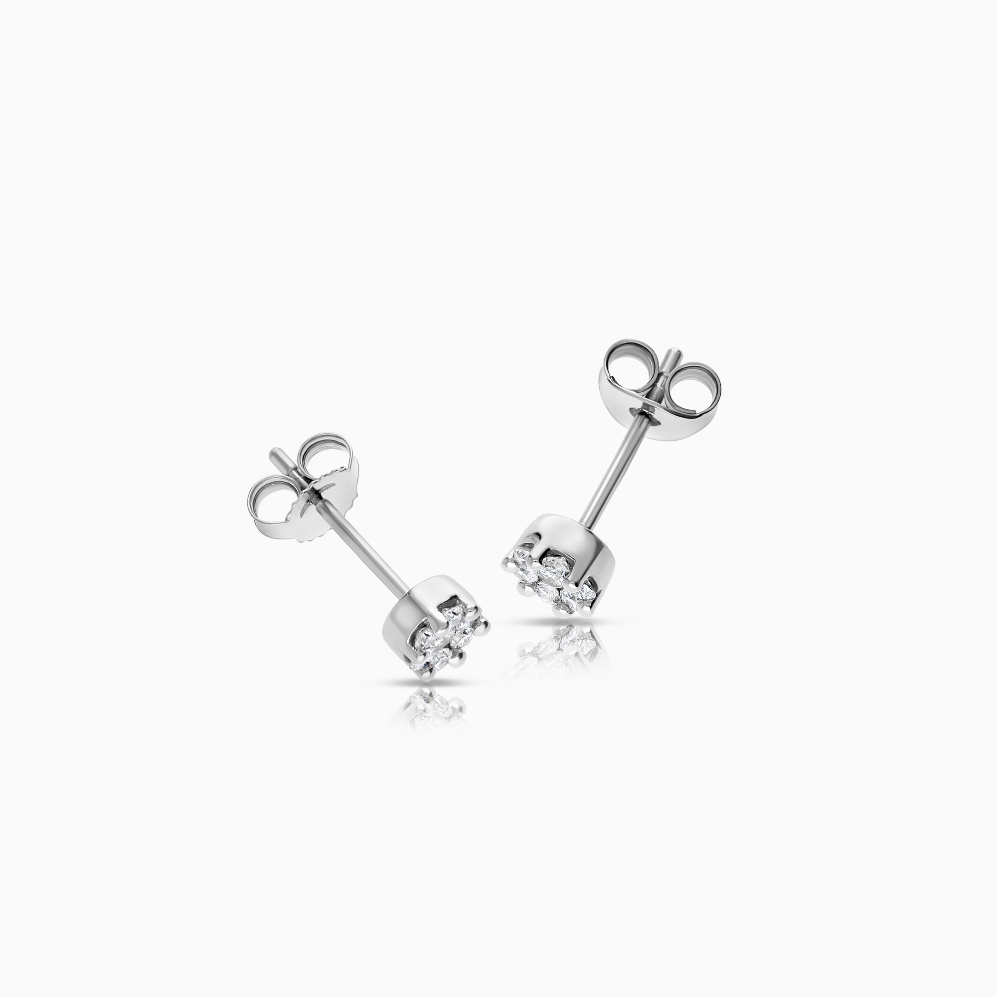 Diamantøredobber 0,22ct 18K hvitt gull