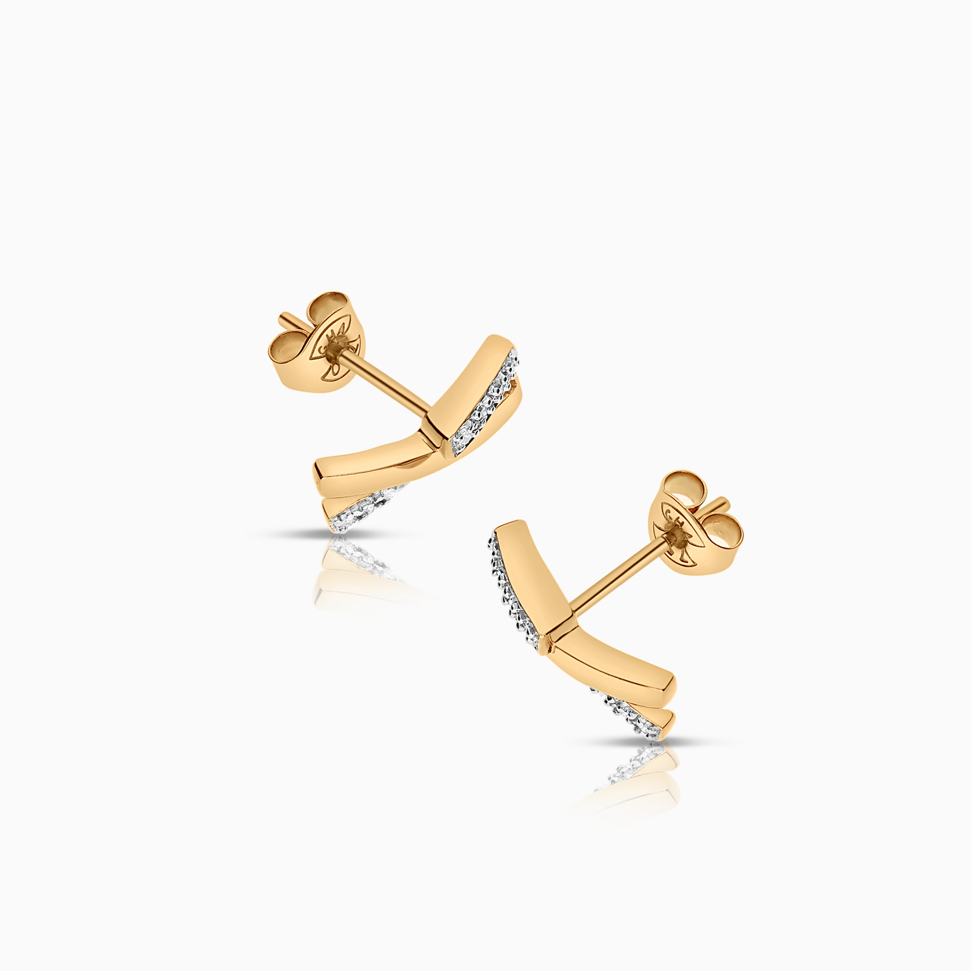 Diamantörhängen 0,08ct 18K guld