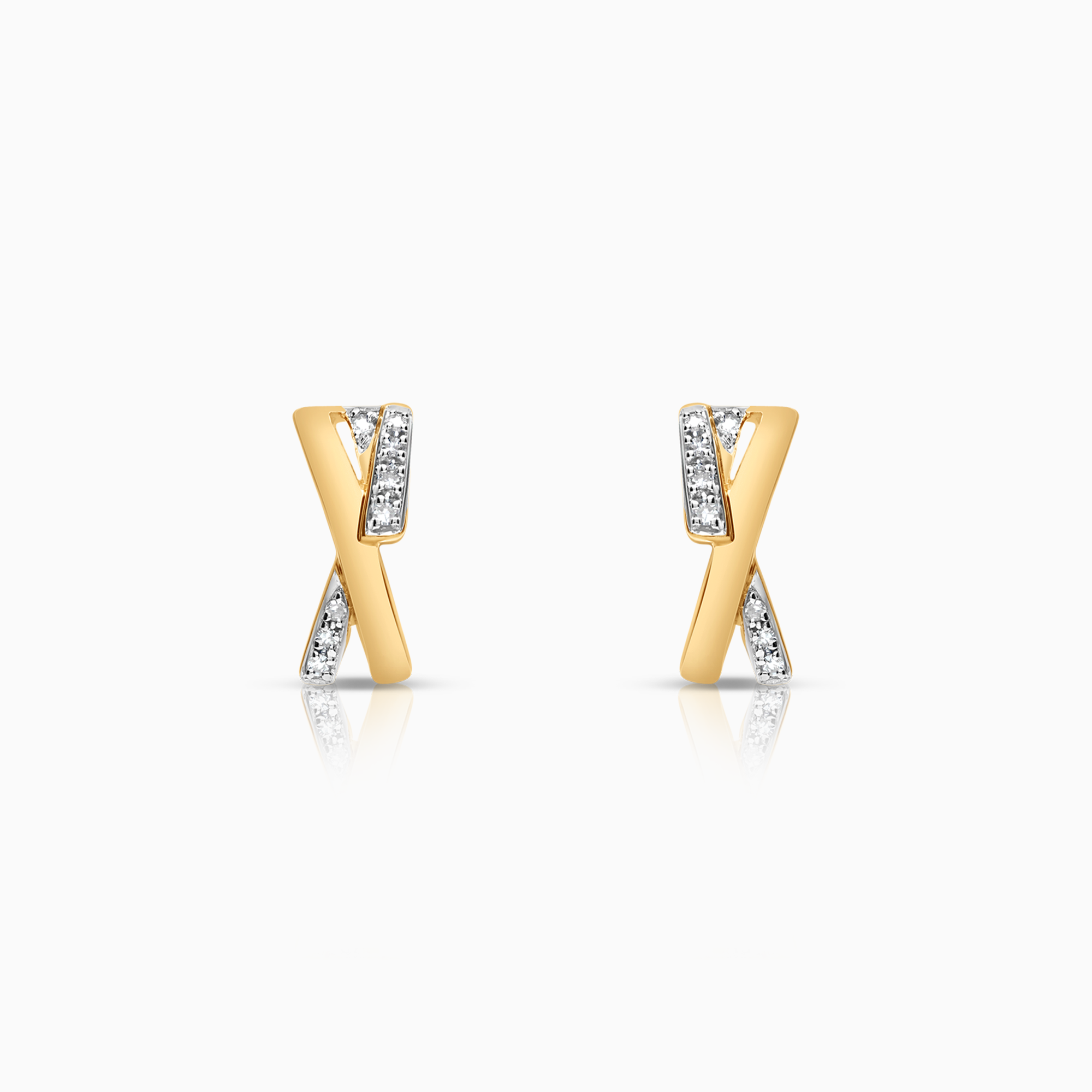 Diamantörhängen 0,08ct 18K guld