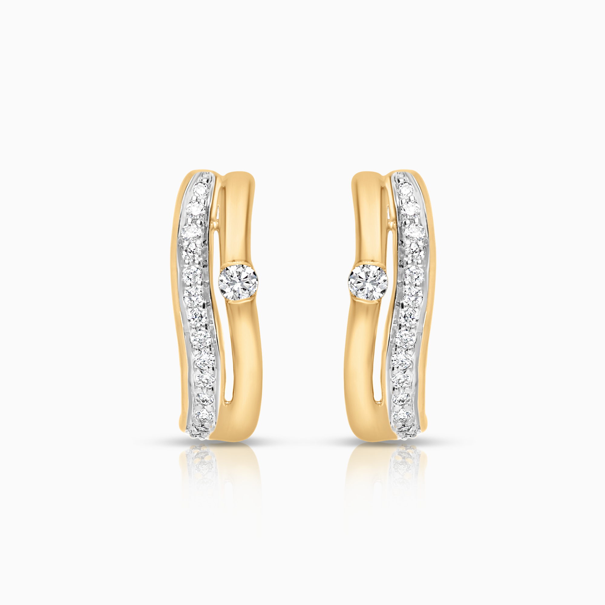 Diamantörhängen 0,18ct 18K guld
