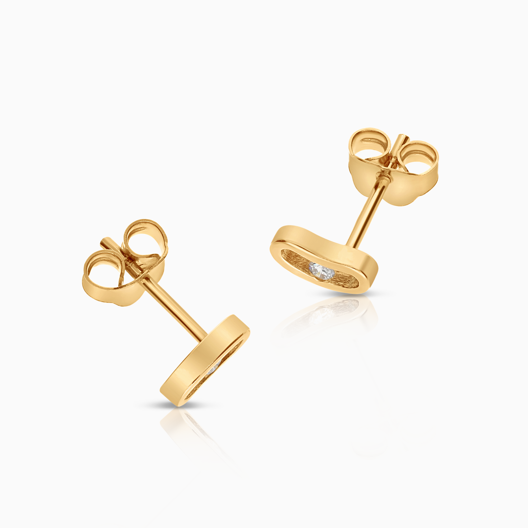 Diamantörhängen 0,04ct 14K guld