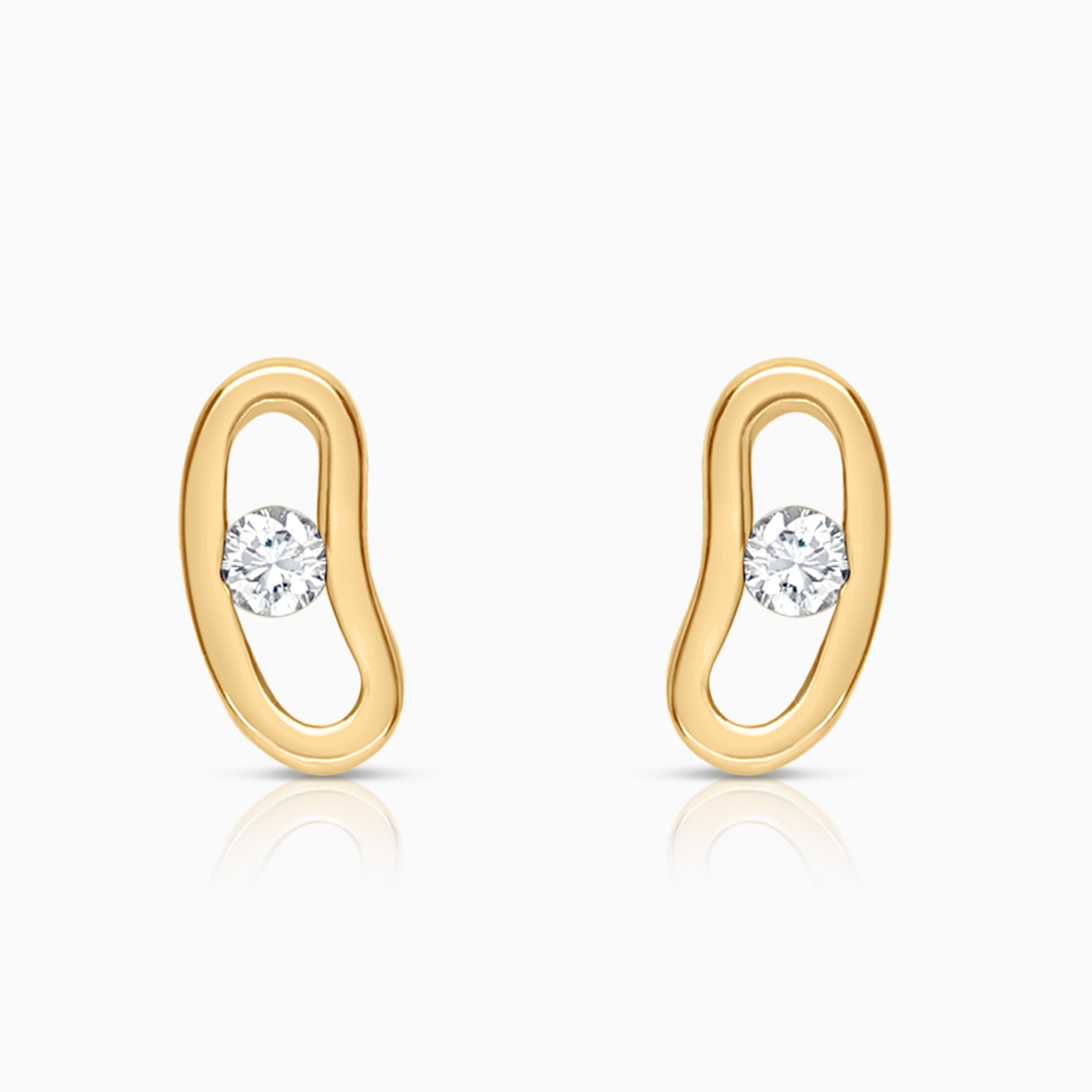 Diamantörhängen 0,04ct 14K guld