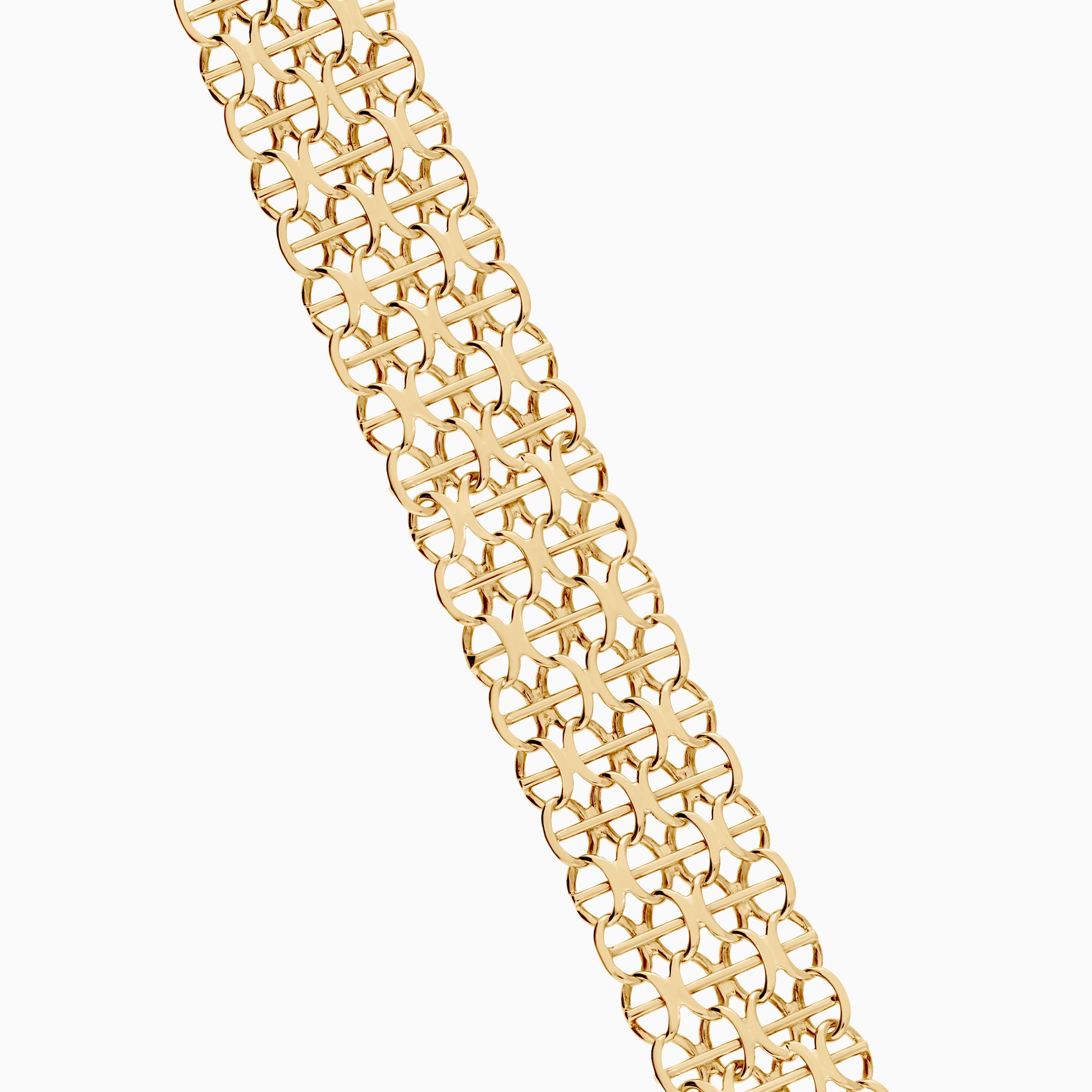 X-länk armband med stav 25,99g 18K guld