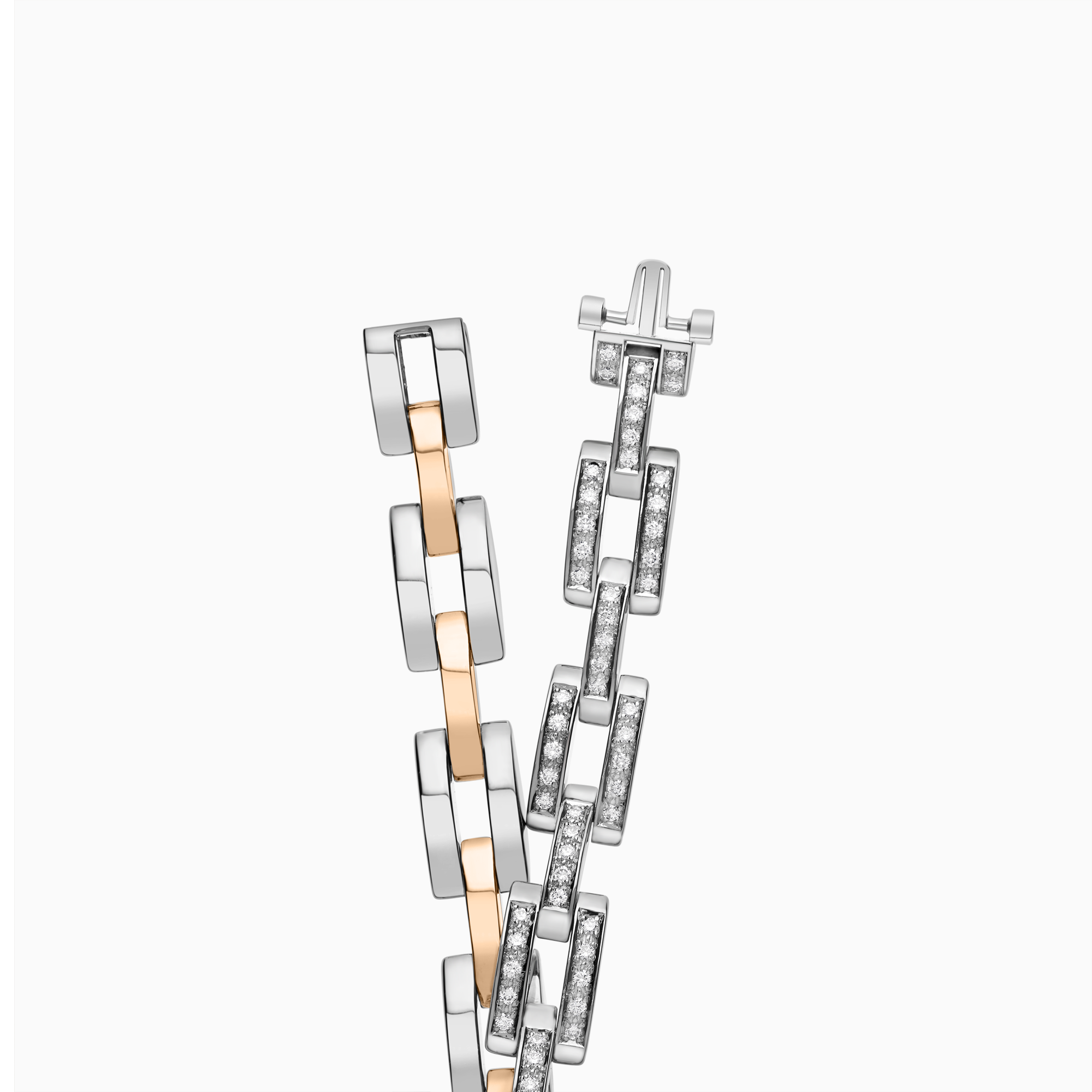 Diamantarmband 2,31ct 18K roséguld/vitguld