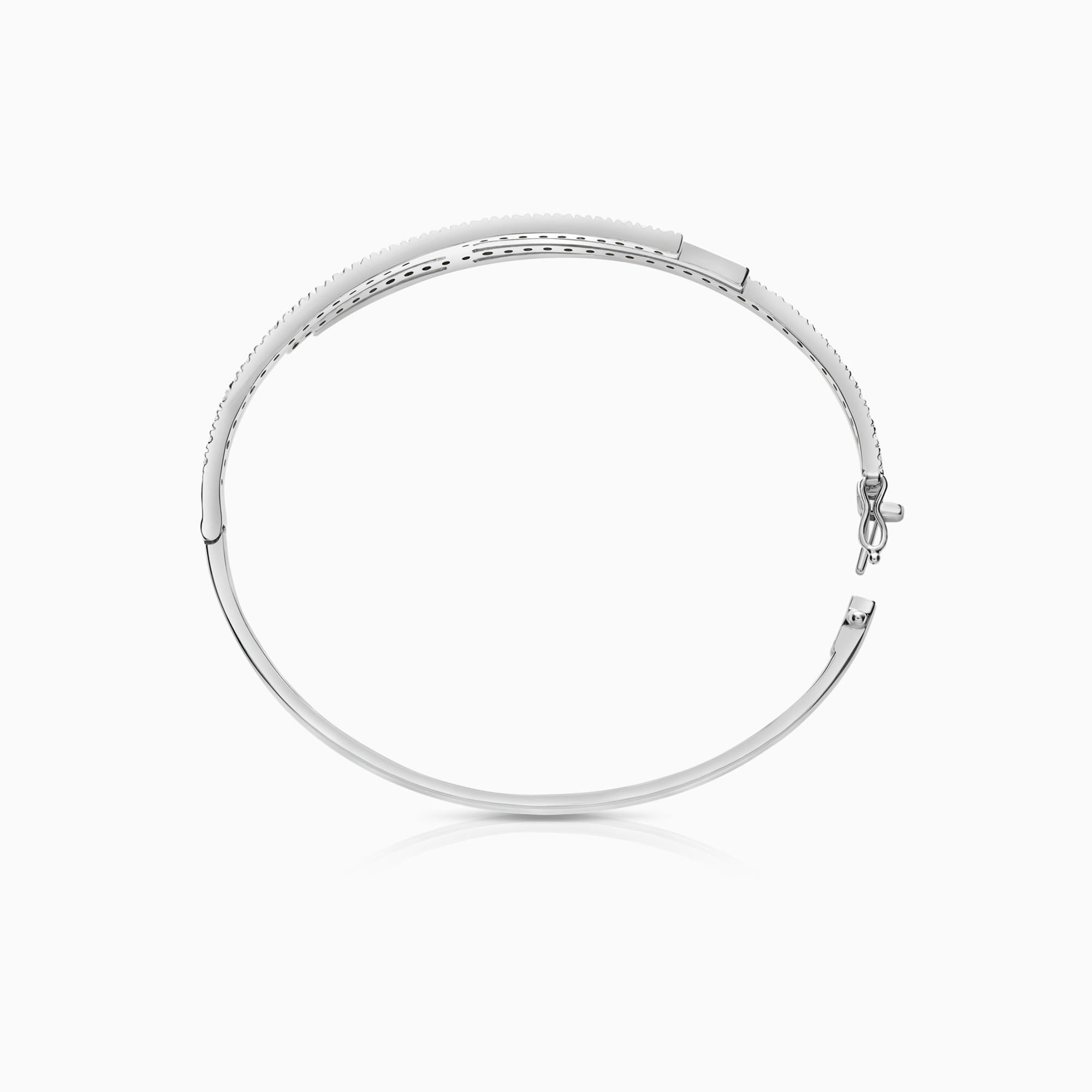 Bangle with Diamonds 0.96ct 18K White Gold