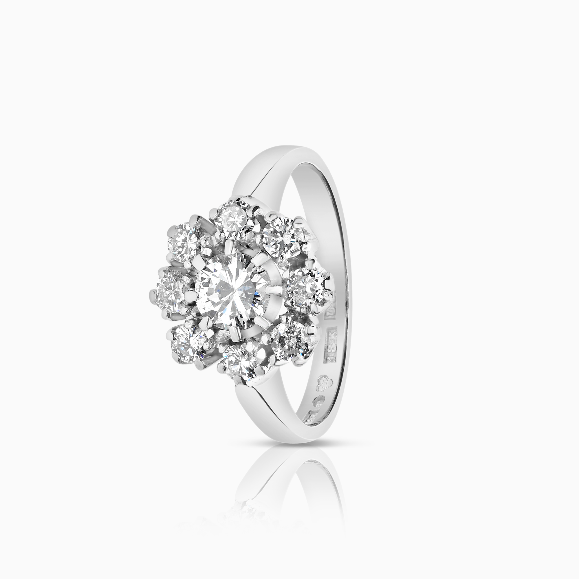 Diamantring 0,80 18K vitguld