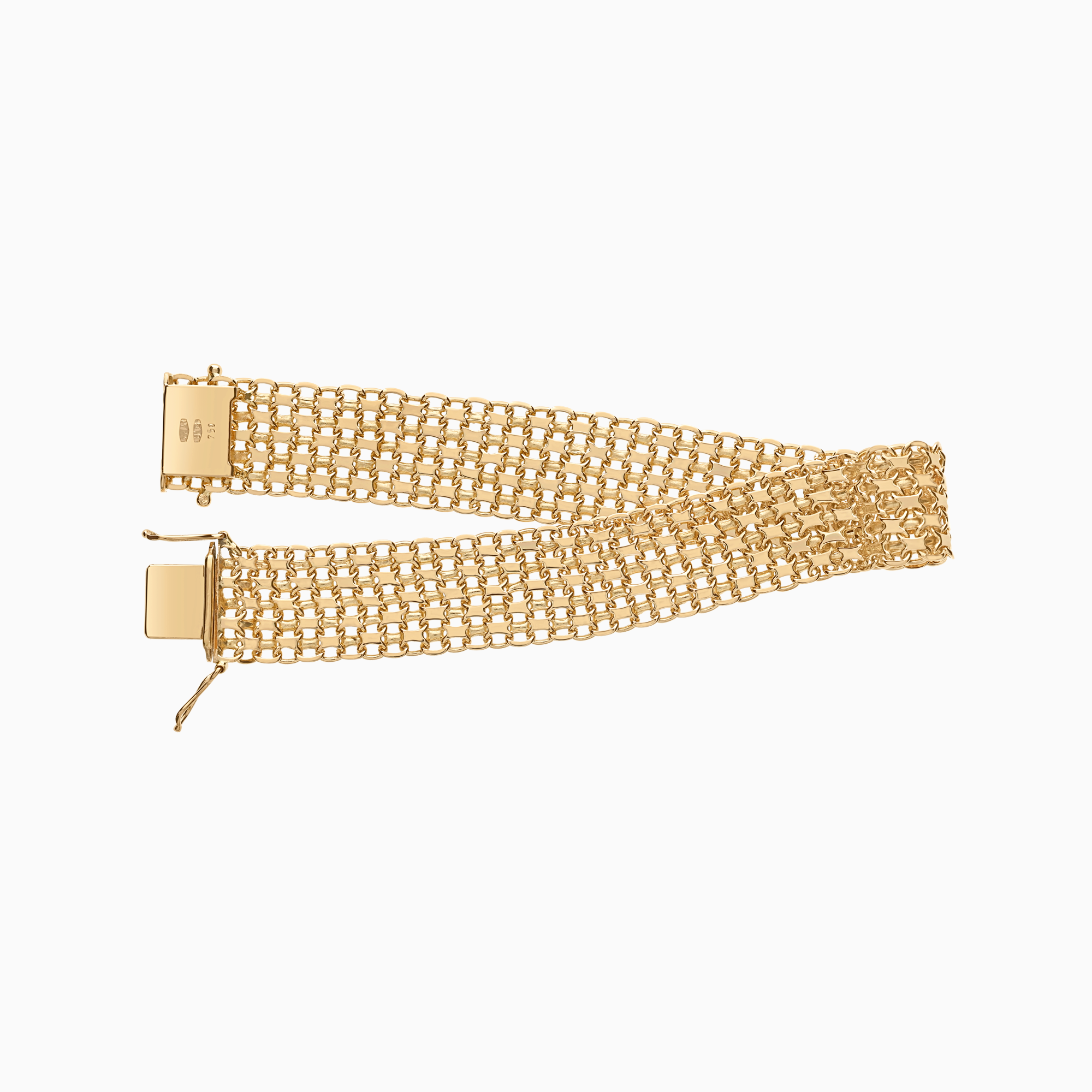 X-link bracelet 26.24g 18K gold