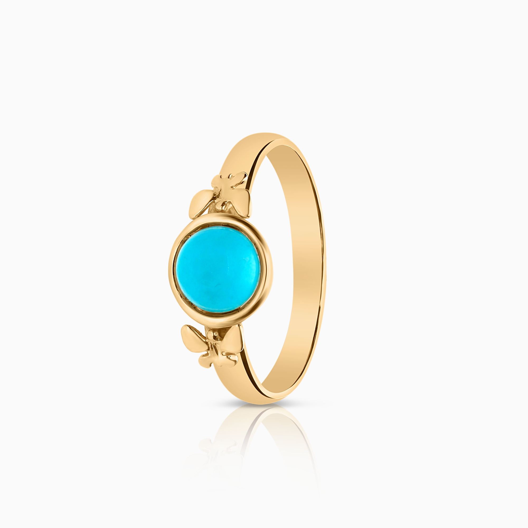 Guldring med turkos 2,36g 18K guld