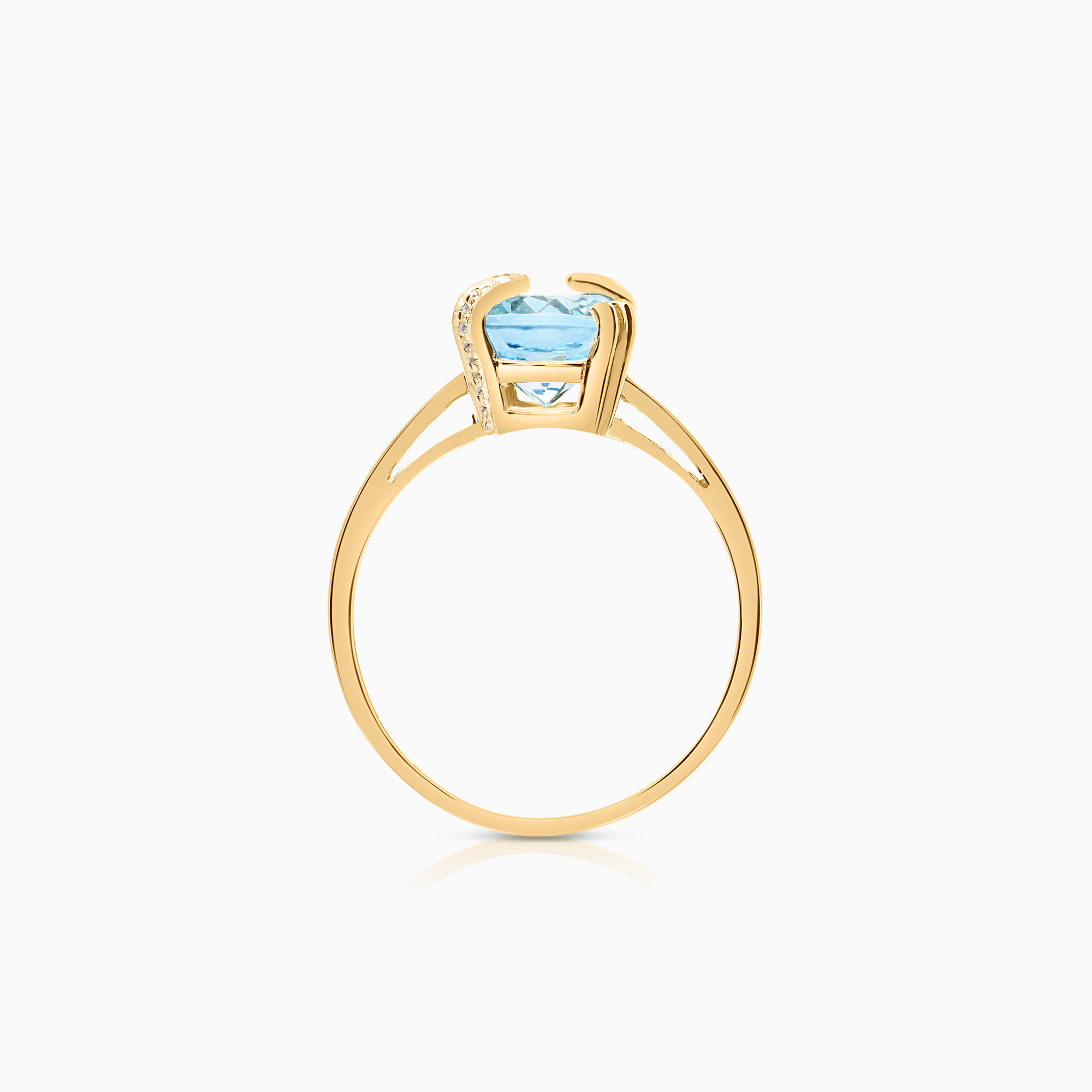 Diamantring topas 0,01ct 18K guld