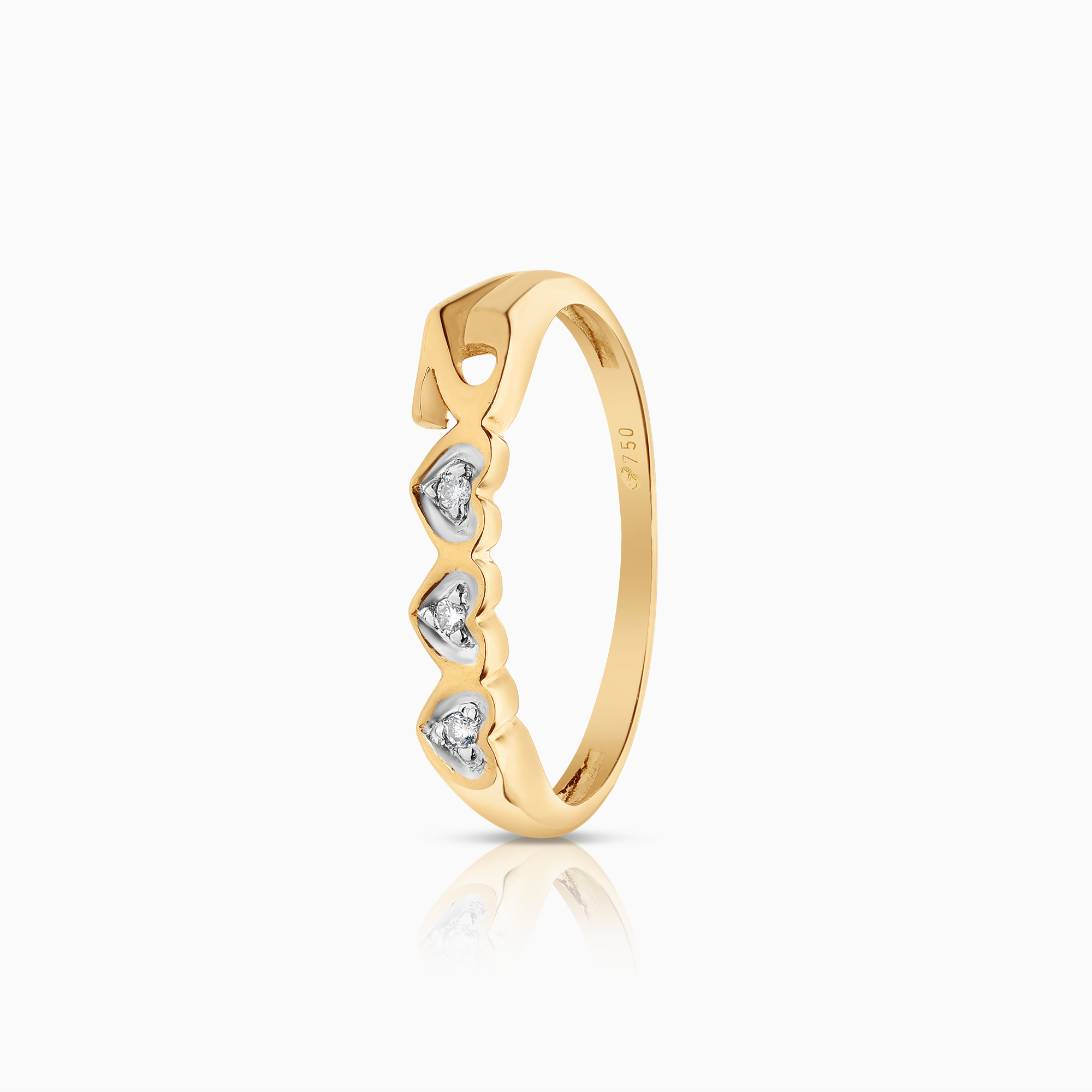 Diamantring 0,03ct 18K guld