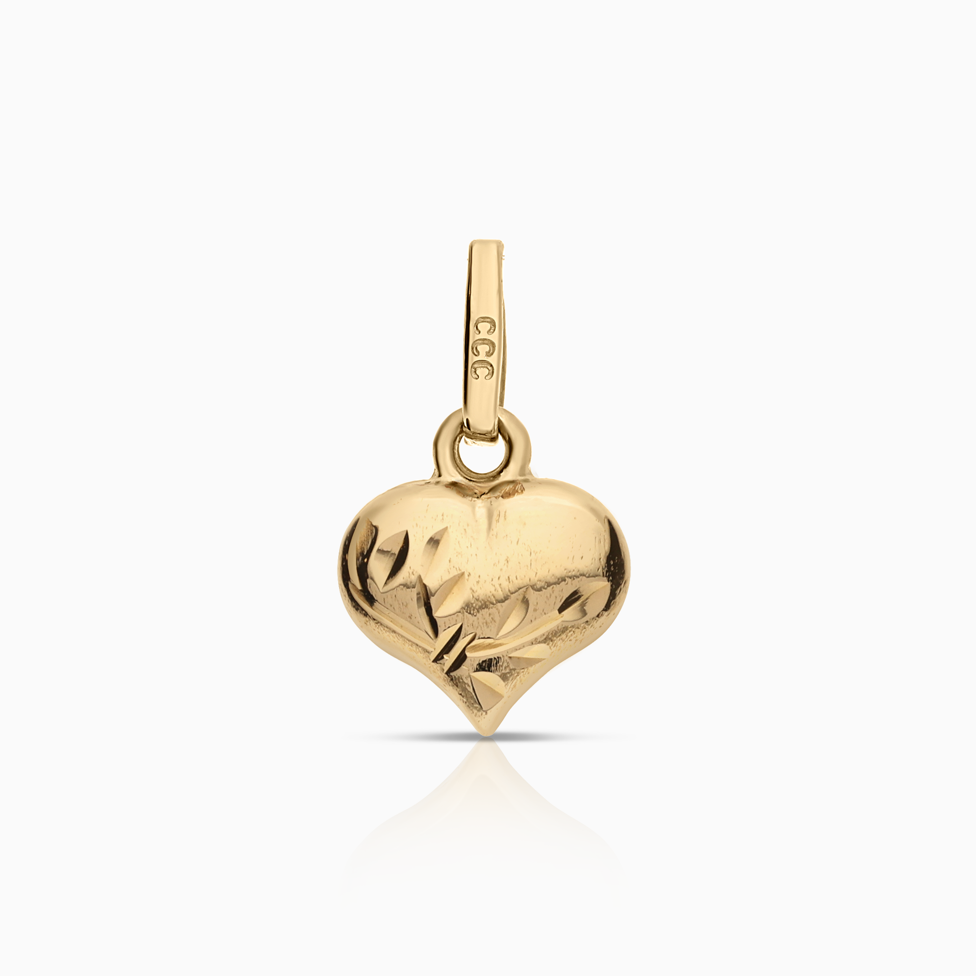 Heart pendant 0.31g 18K gold