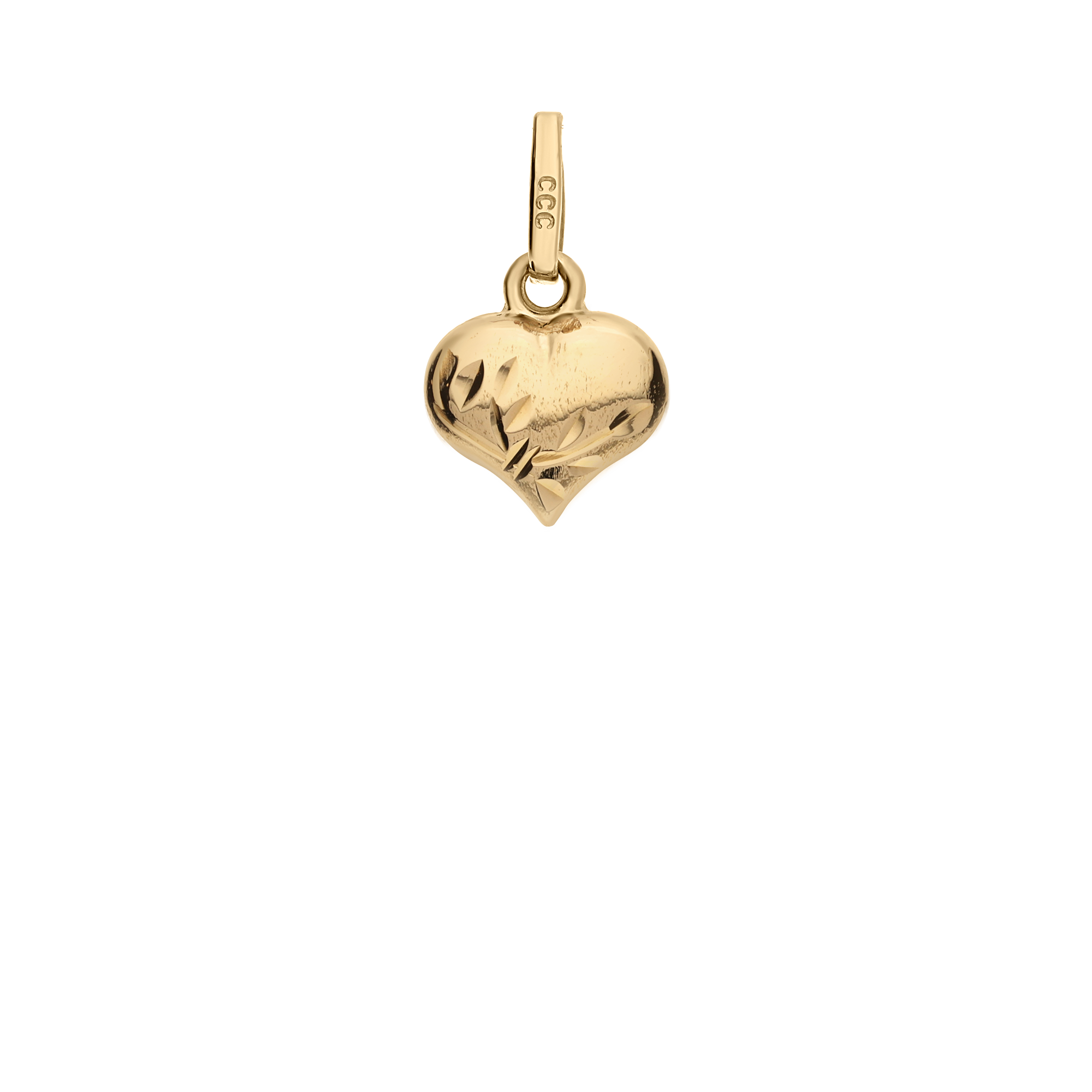 Heart pendant 0.31g 18K gold