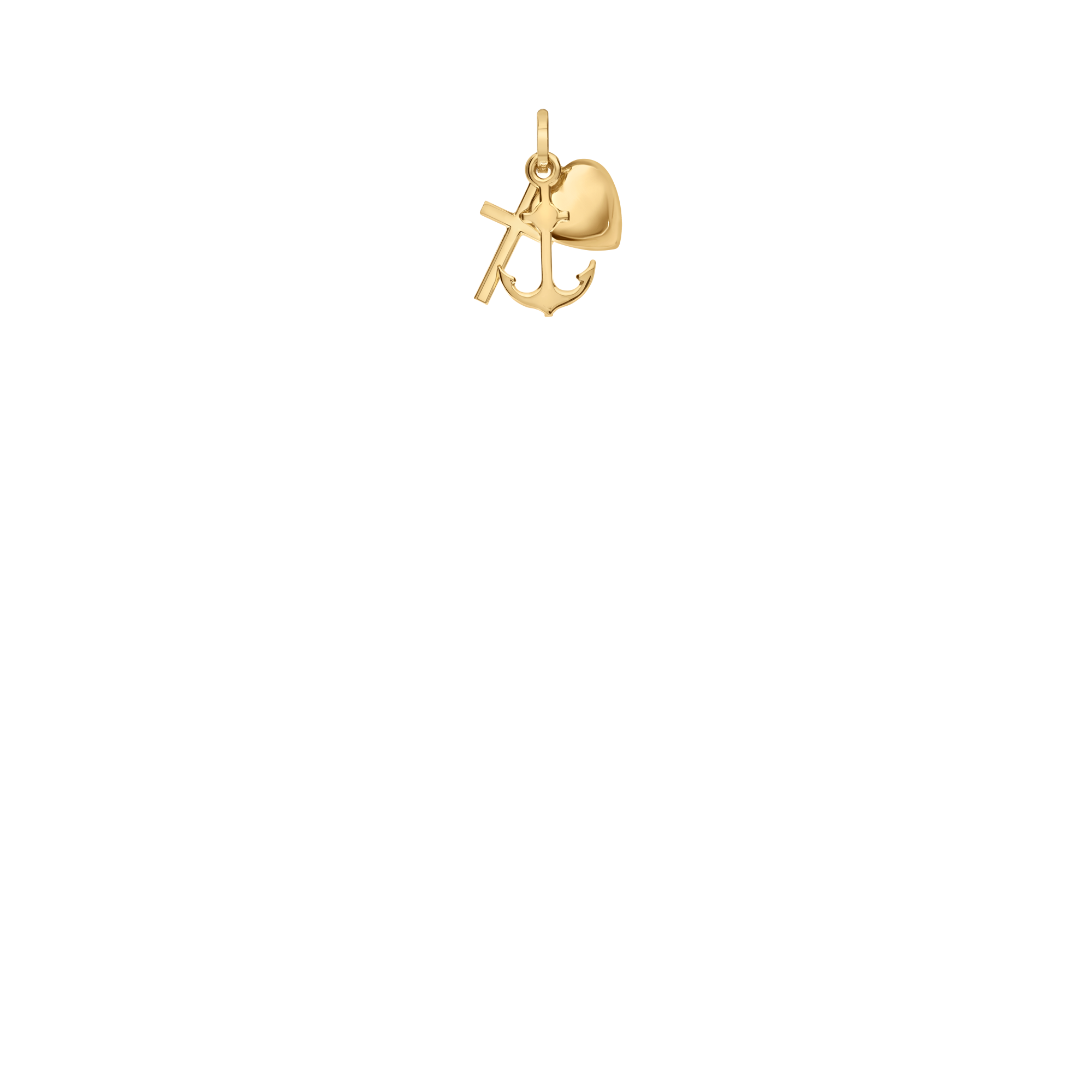 Faith, hope & love pendant 0.76g 18K gold