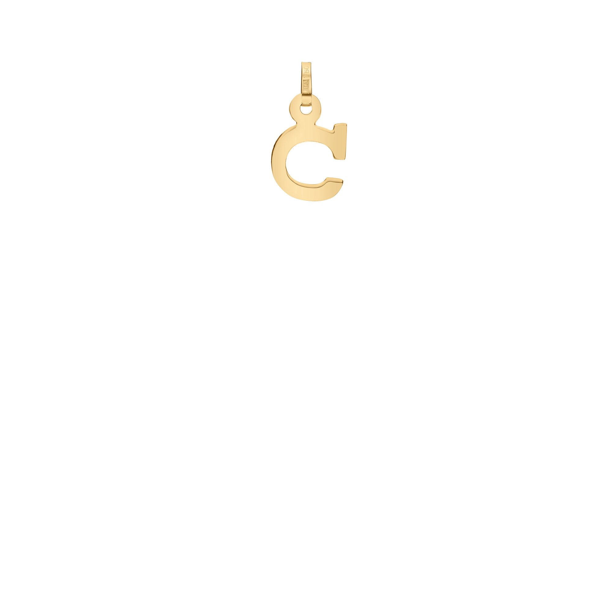 Pendant letter 0.39g 18K gold