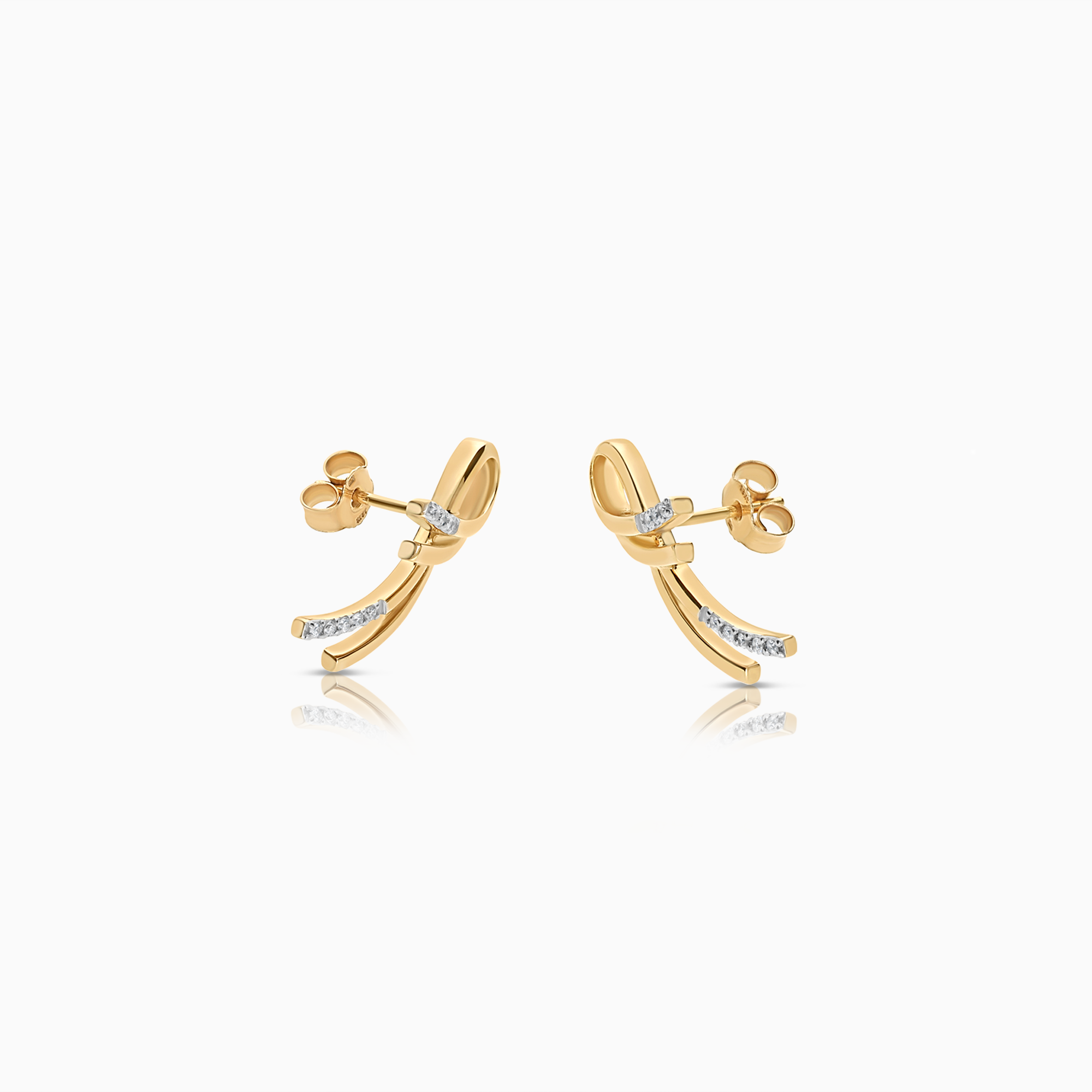 Diamond earrings 0.12ct 18K gold