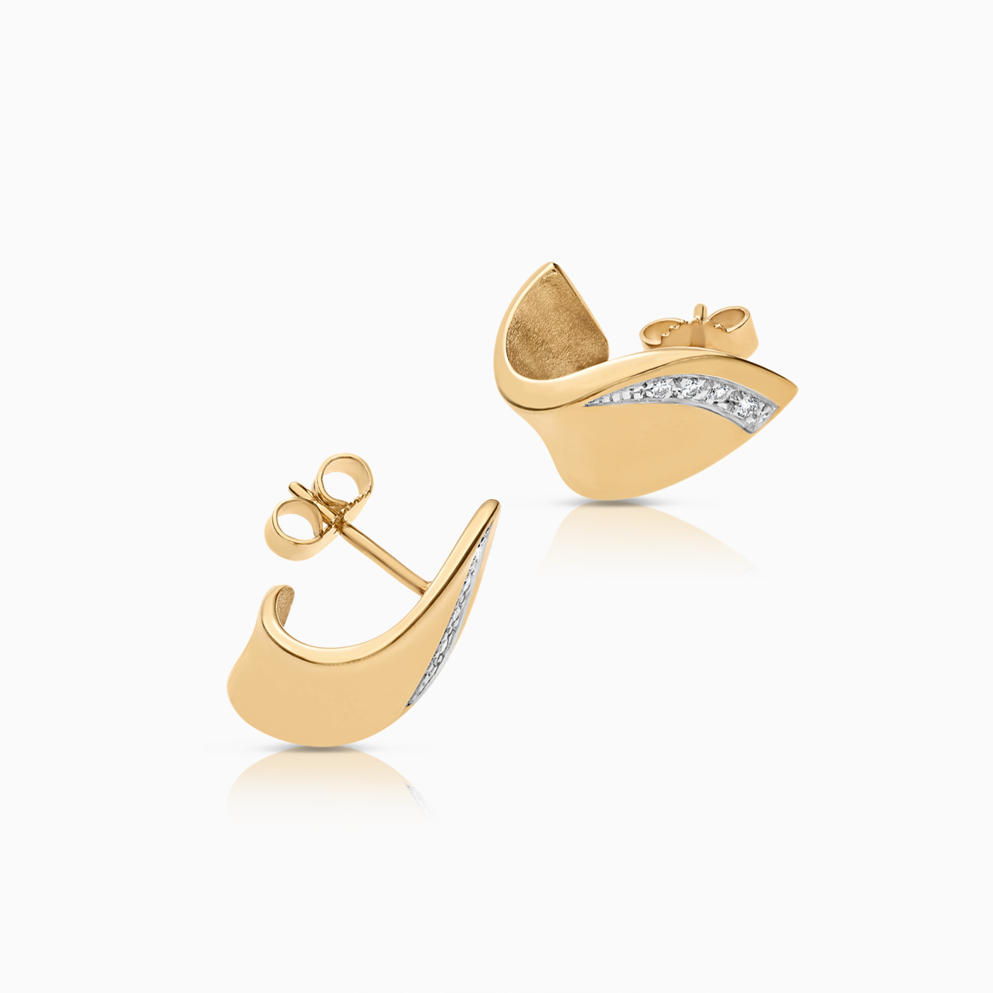 Diamond earrings 0.09ct 18K gold