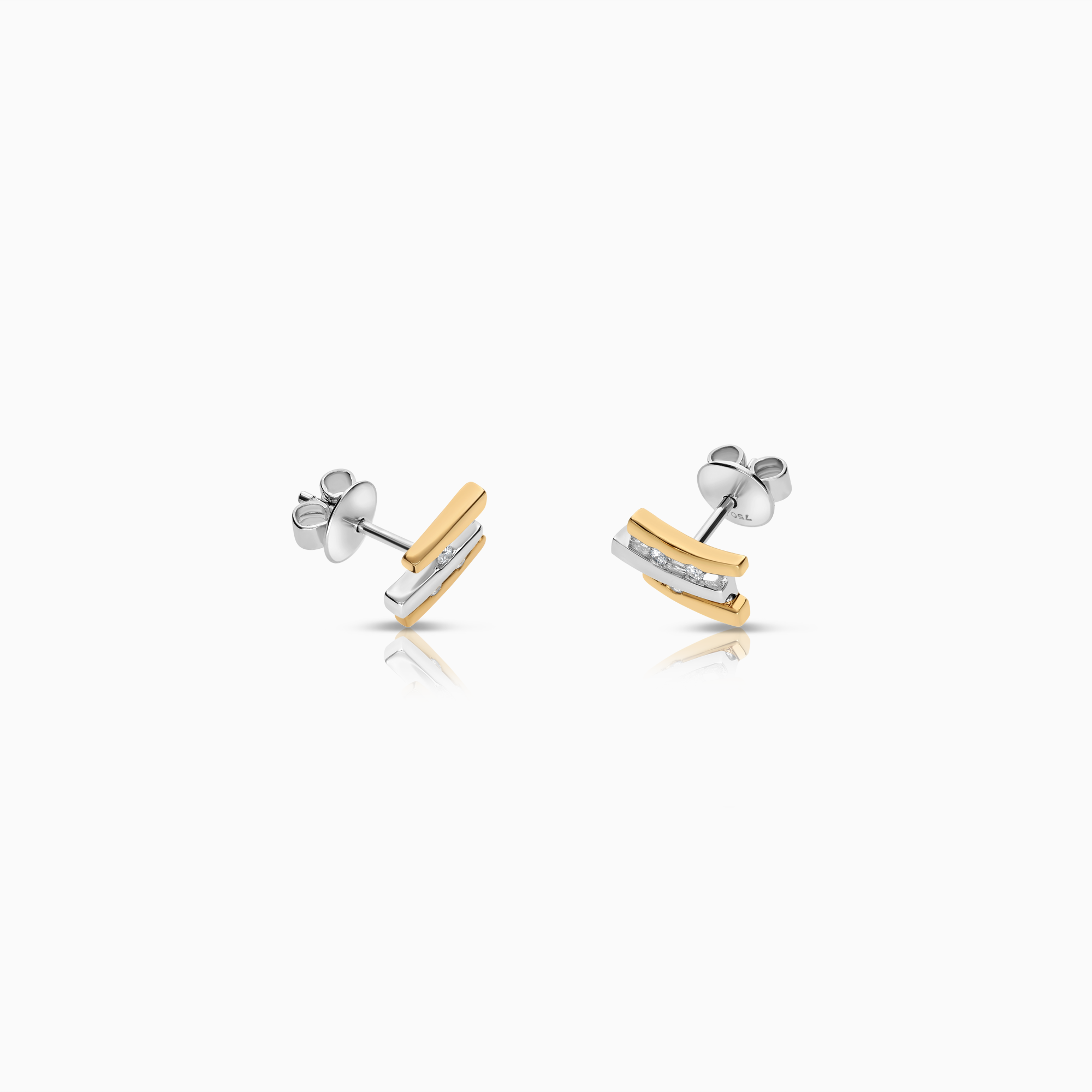 Diamantøredobber 0,07ct 18K gull