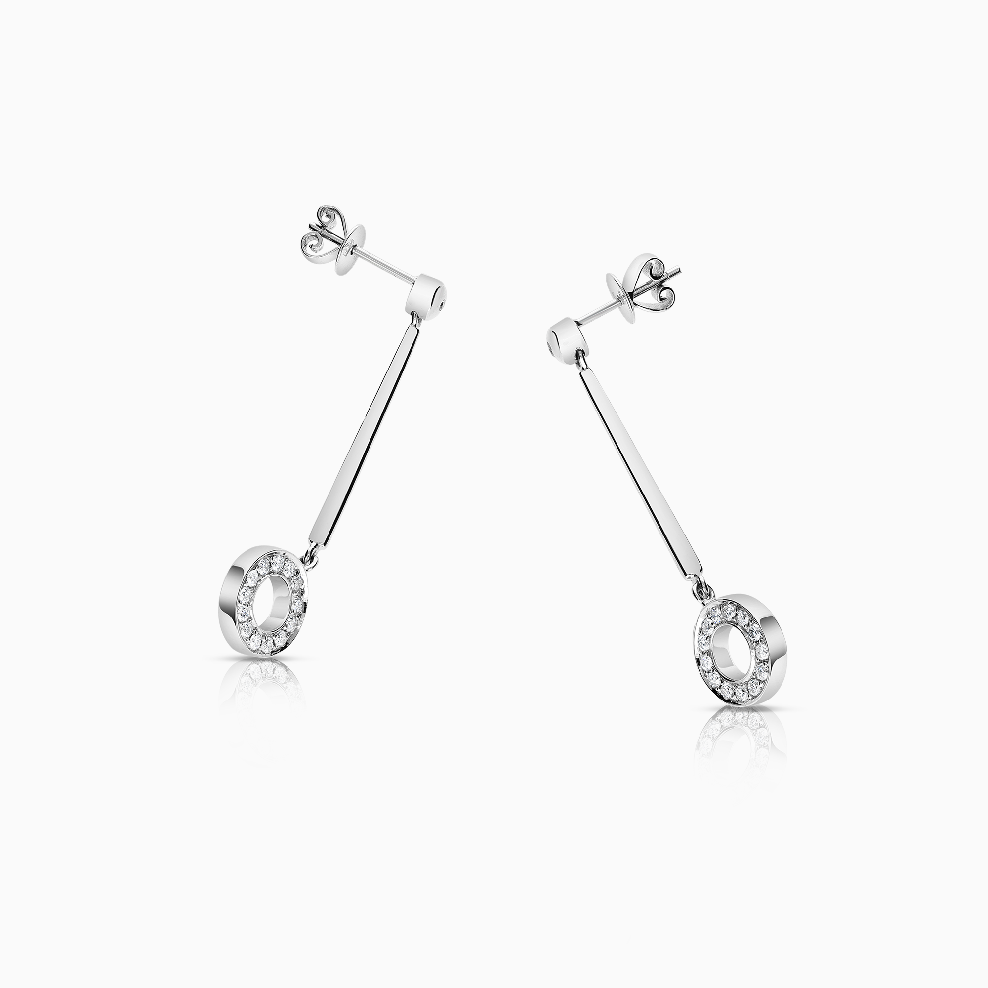 Diamantörhängen 0,42ct 18K vitguld