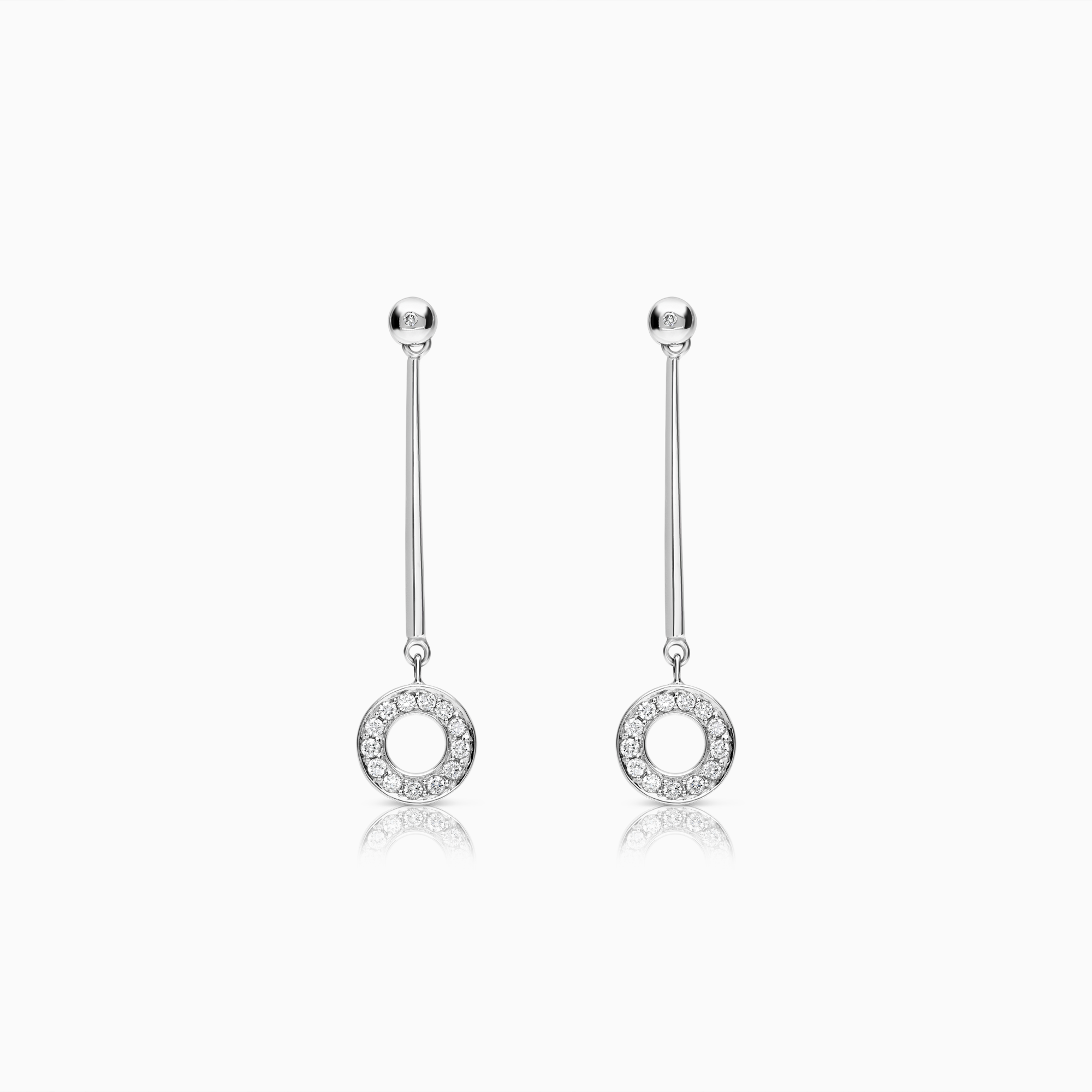Diamantörhängen 0,42ct 18K vitguld