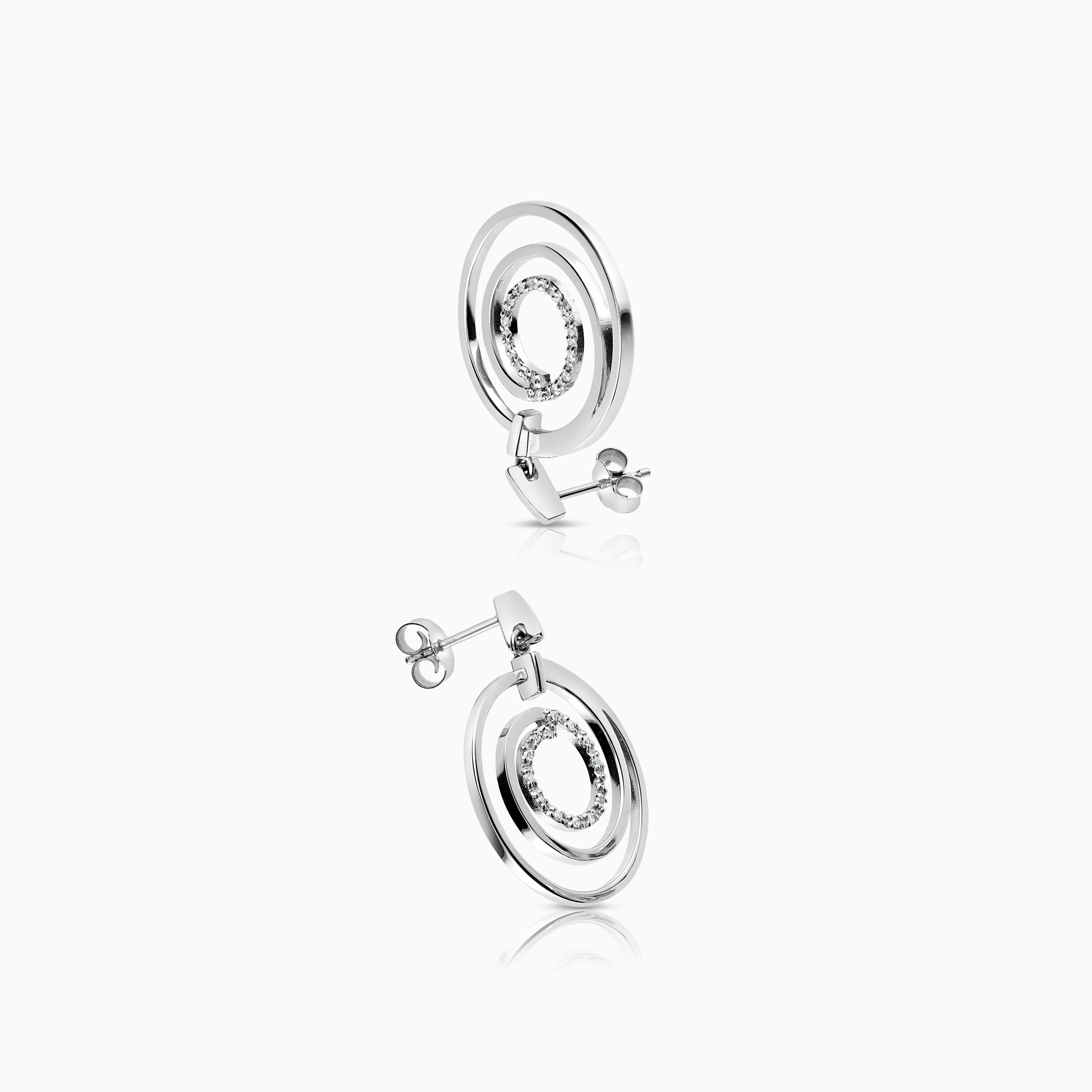 Diamantörhängen 0,18ct 18K vitguld