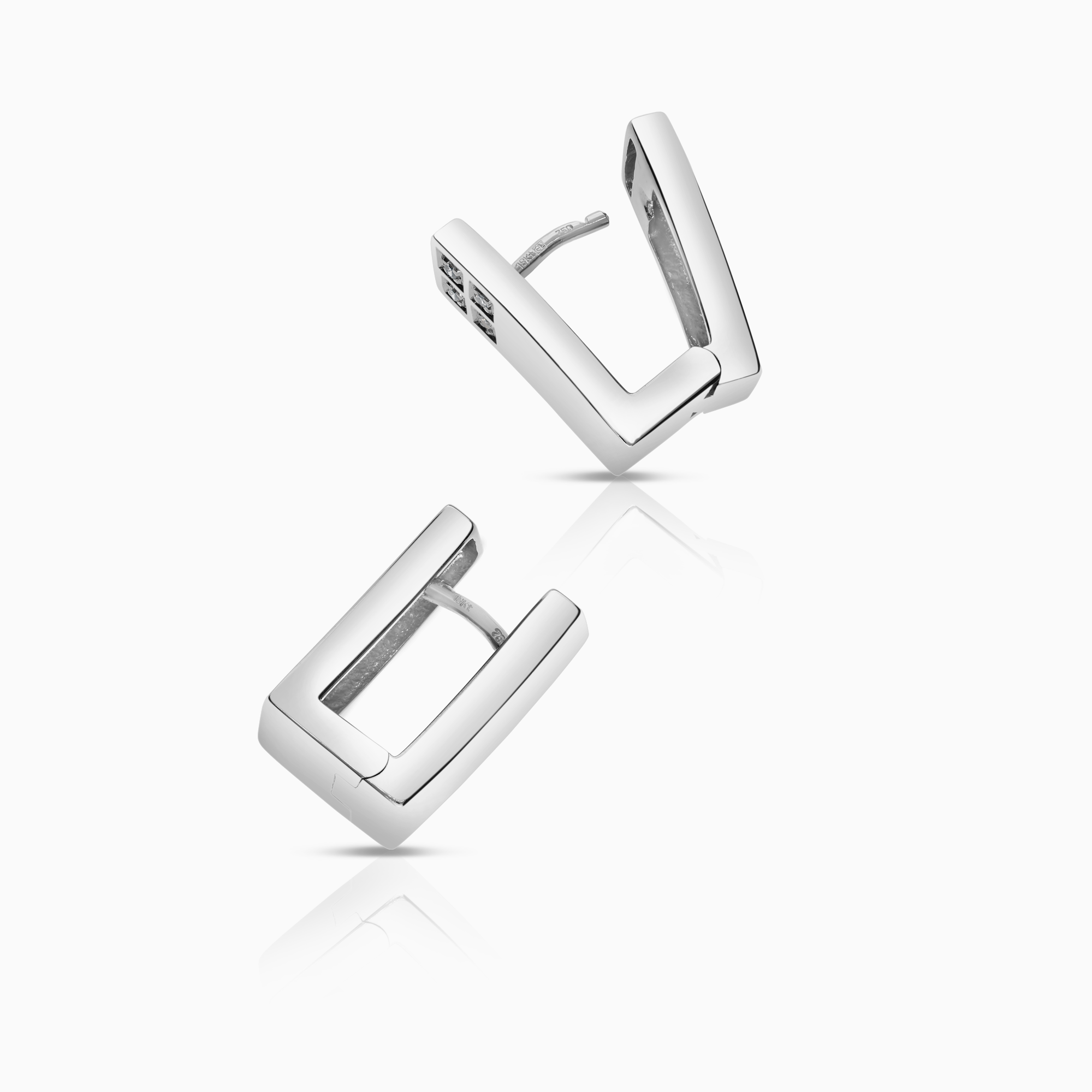 Diamantörhängen 0,05ct 18K vitguld