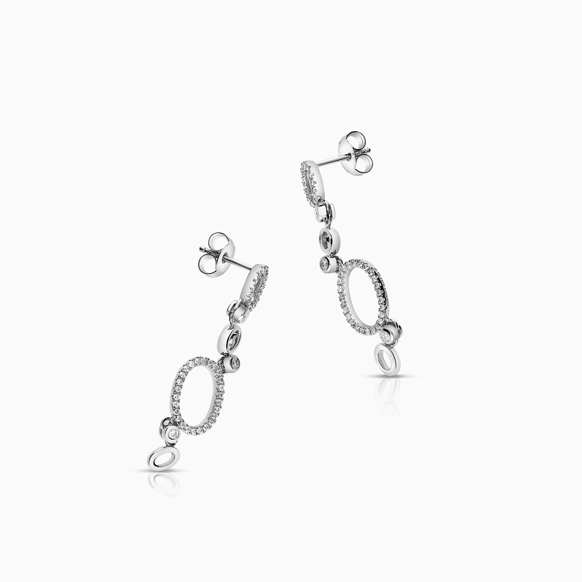 Diamantörhängen 0,42ct 18K vitguld