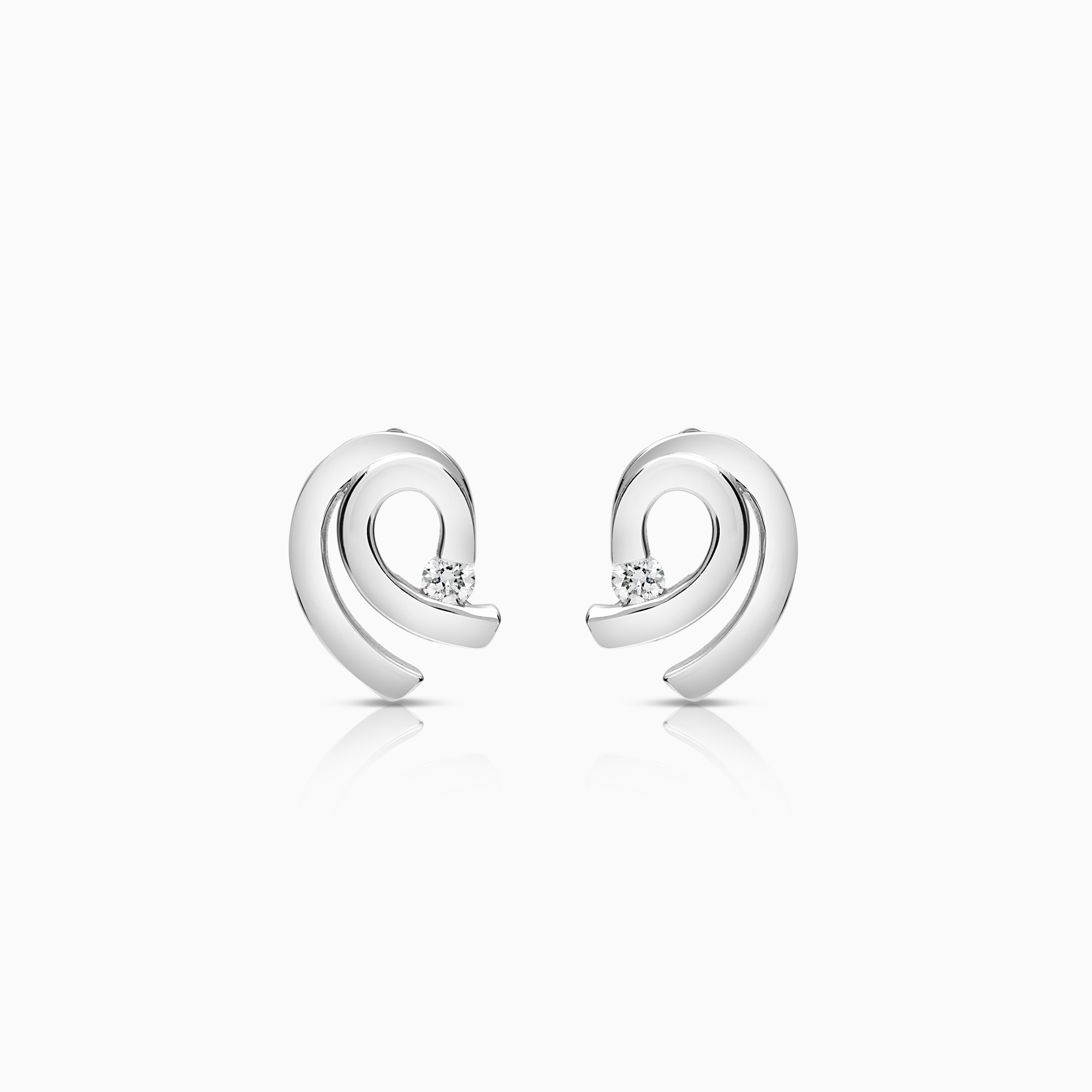 Diamantörhängen 0,05ct 18K vitguld