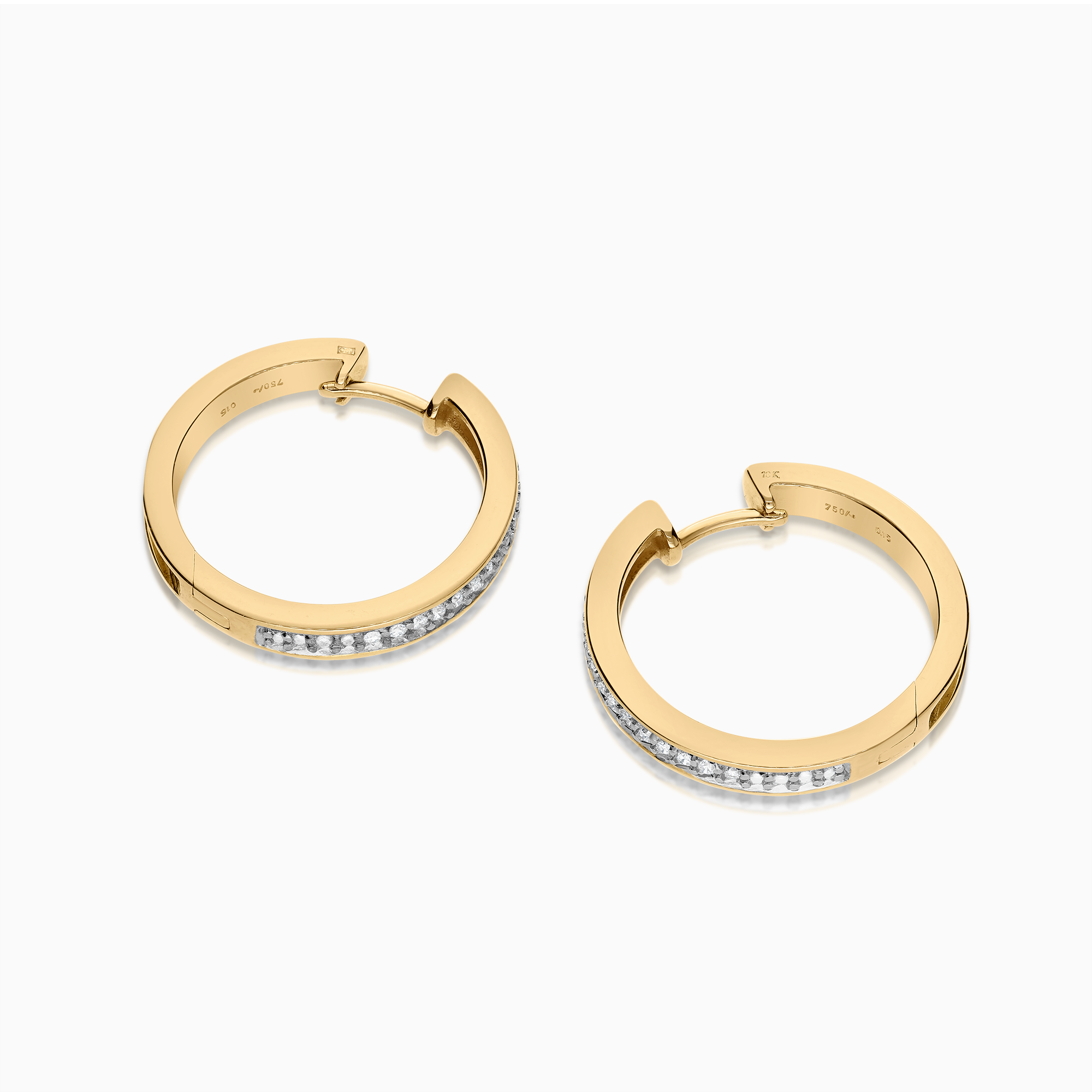 Diamond earrings 0.30ct 18K gold/white gold