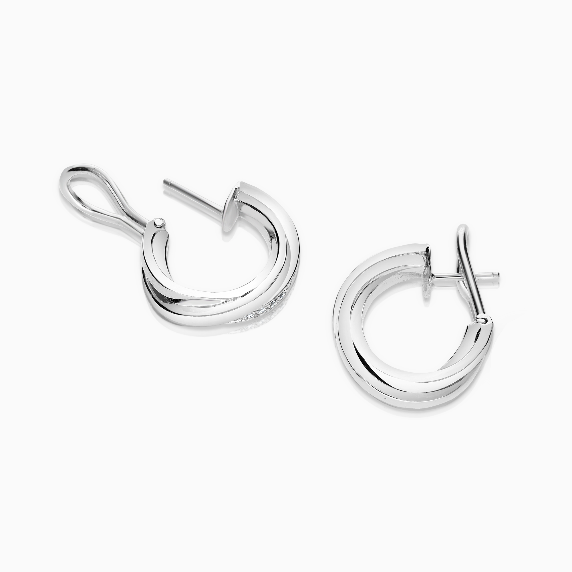 Diamantøredobber 0,40ct 18K hvitt gull