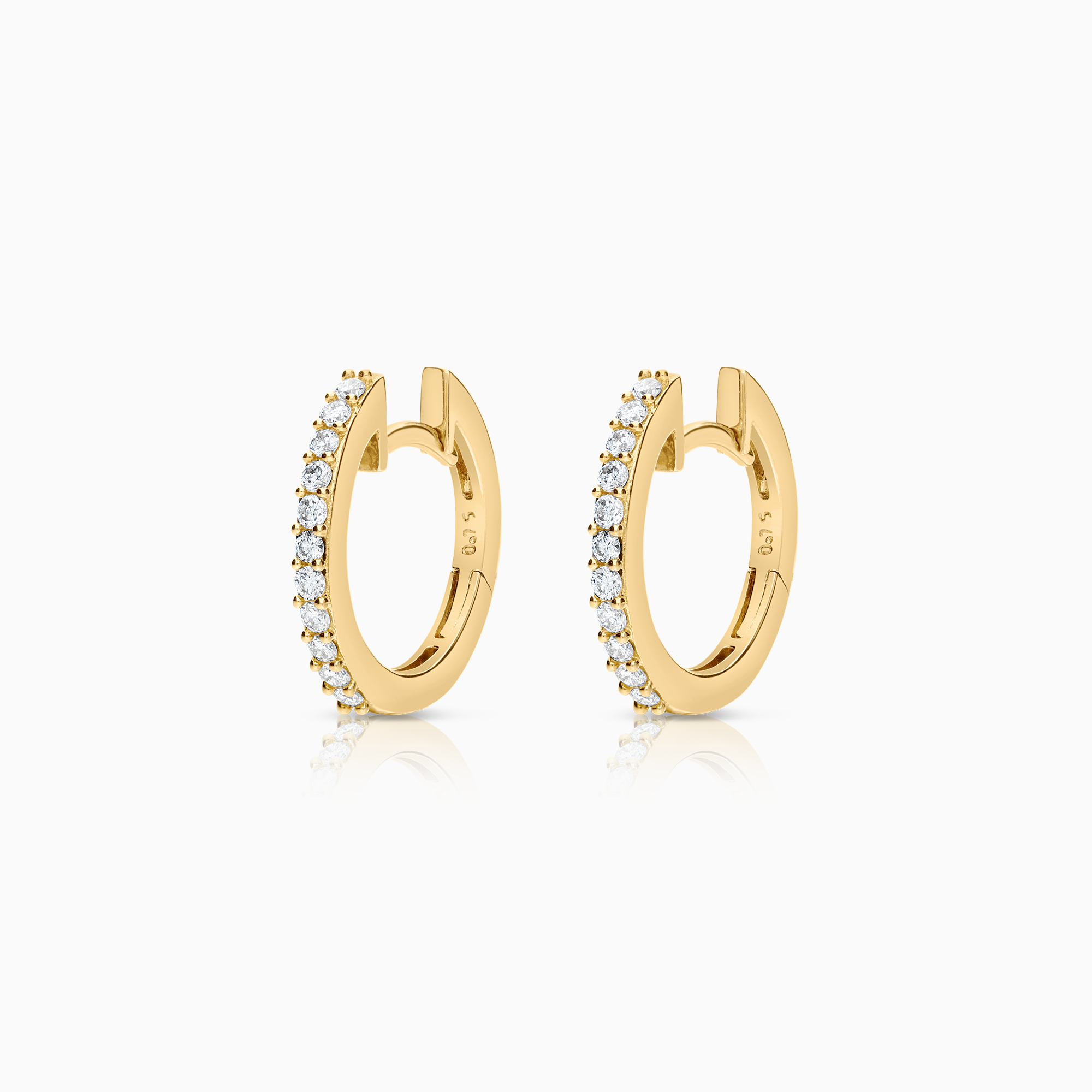 Diamond earrings 0.29ct 18K gold