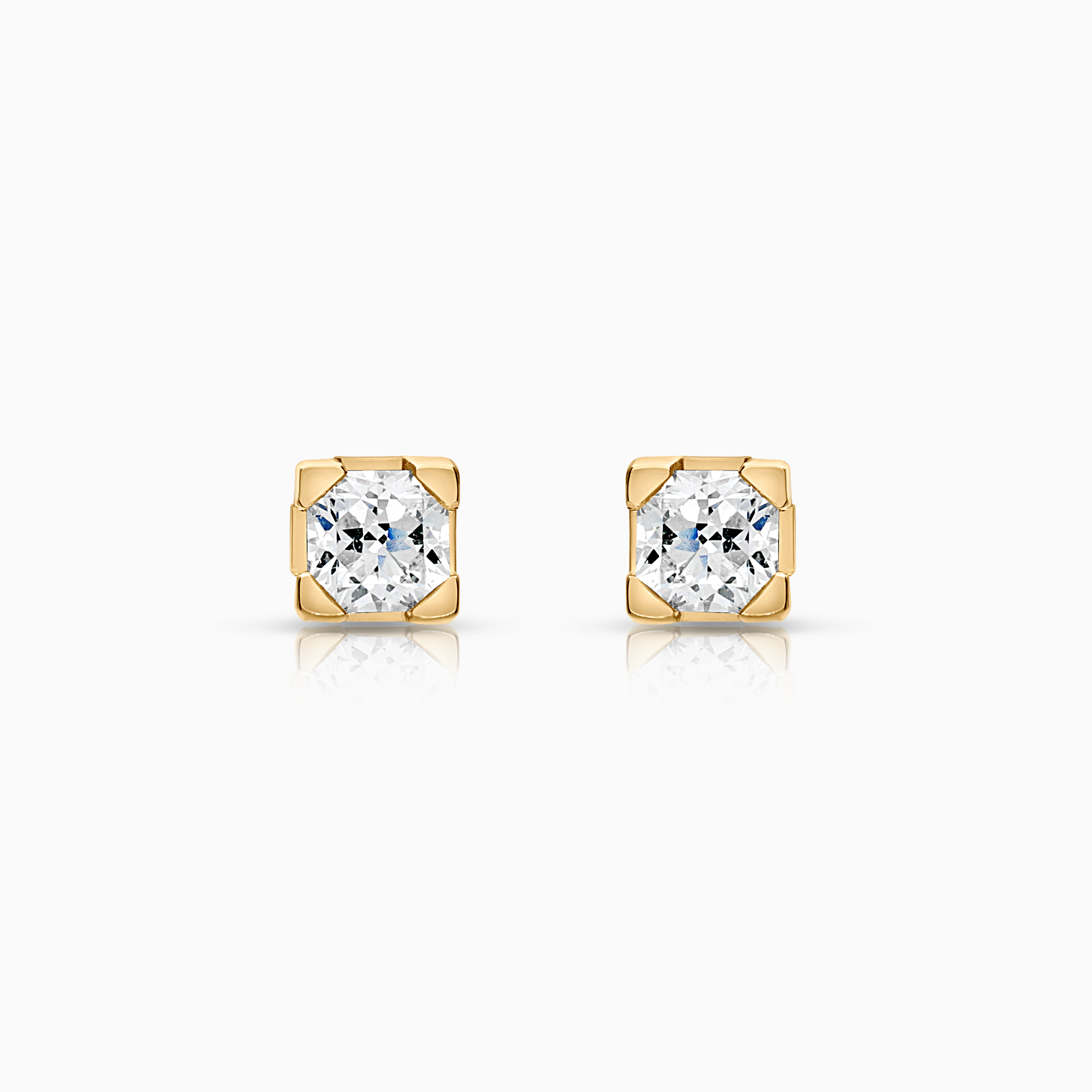 Solitaire earrings 0.44ct 18K gold