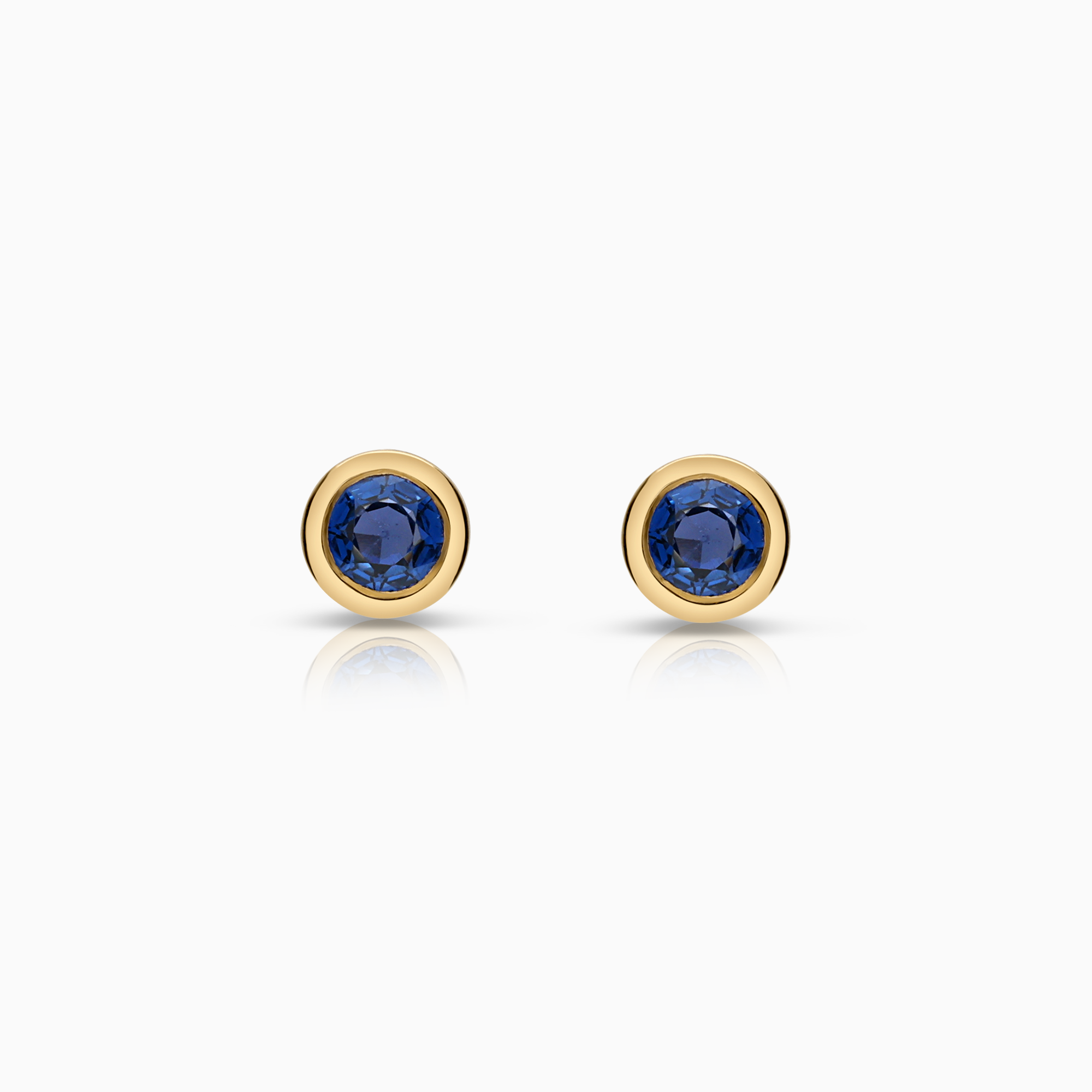 Sapphire solitaire earrings 0.24ct 18K gold