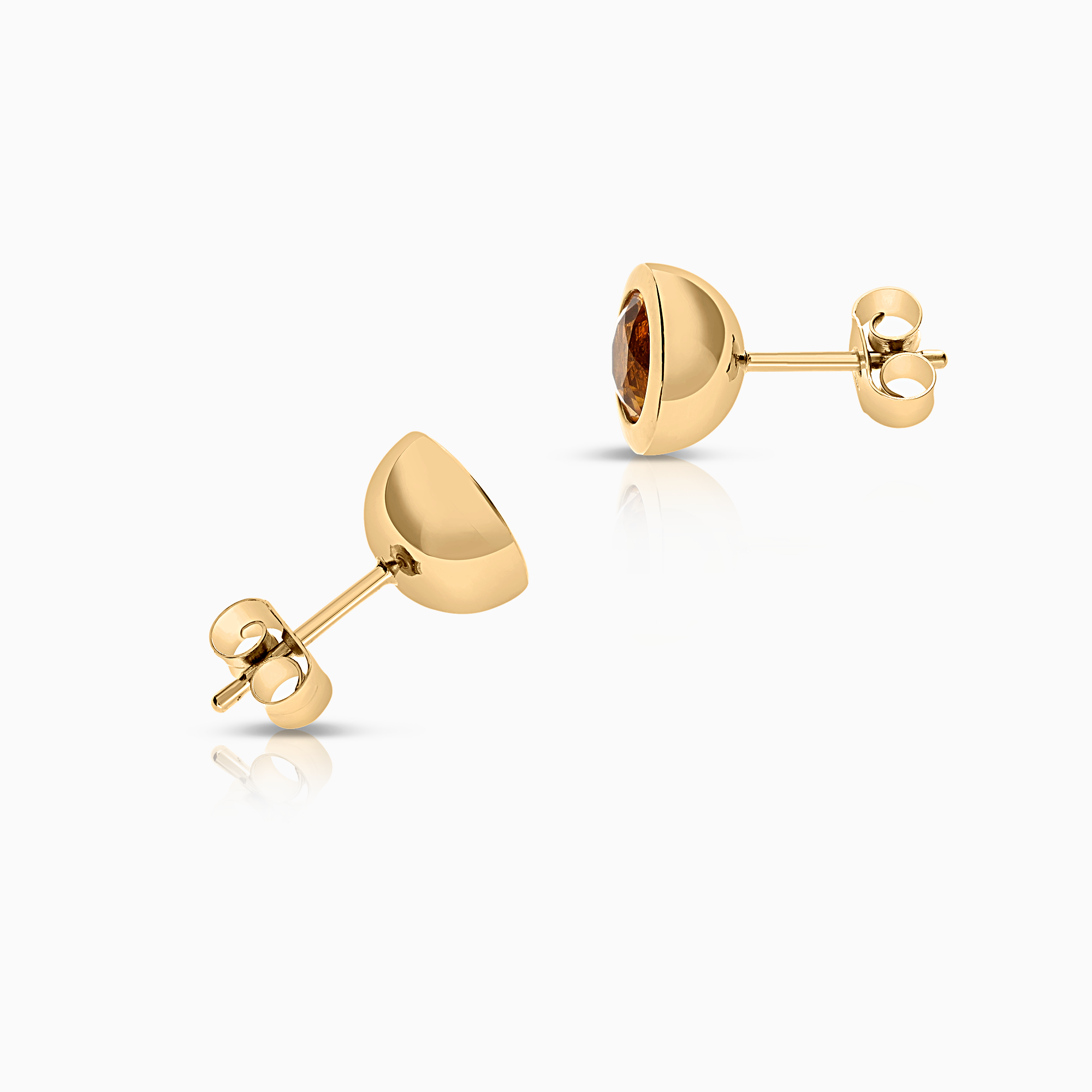 Gold Earrings with Citrines 3.90g 18K Gold