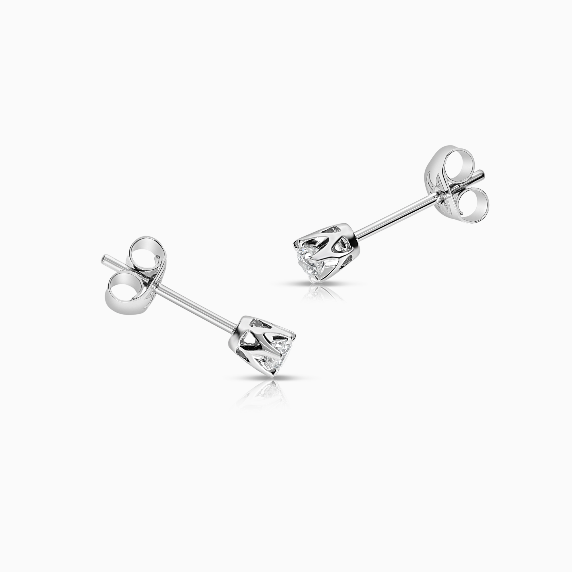 Solitärörhängen 0,20ct 18K vitguld