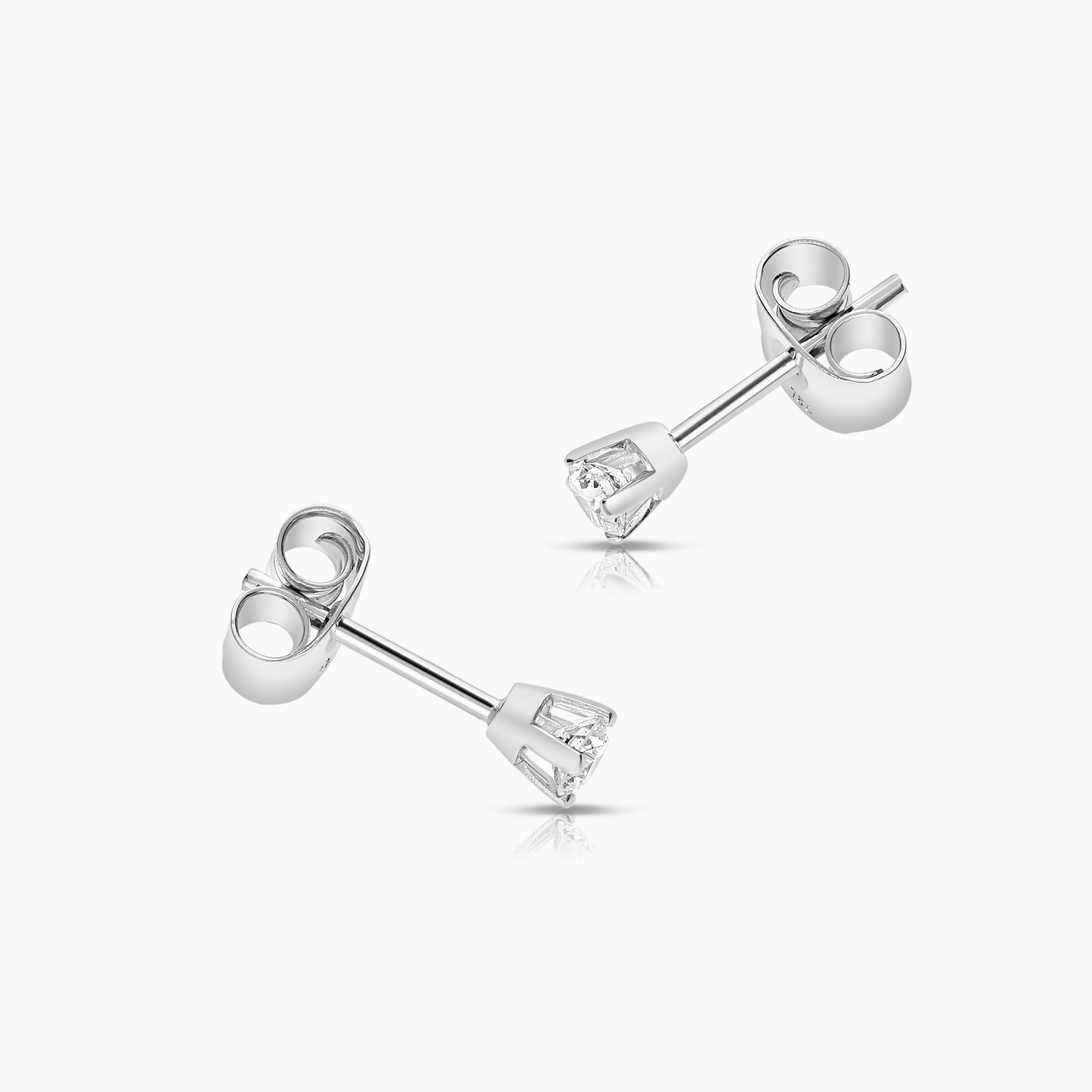 Solitärörhängen 0,25ct 18K vitguld